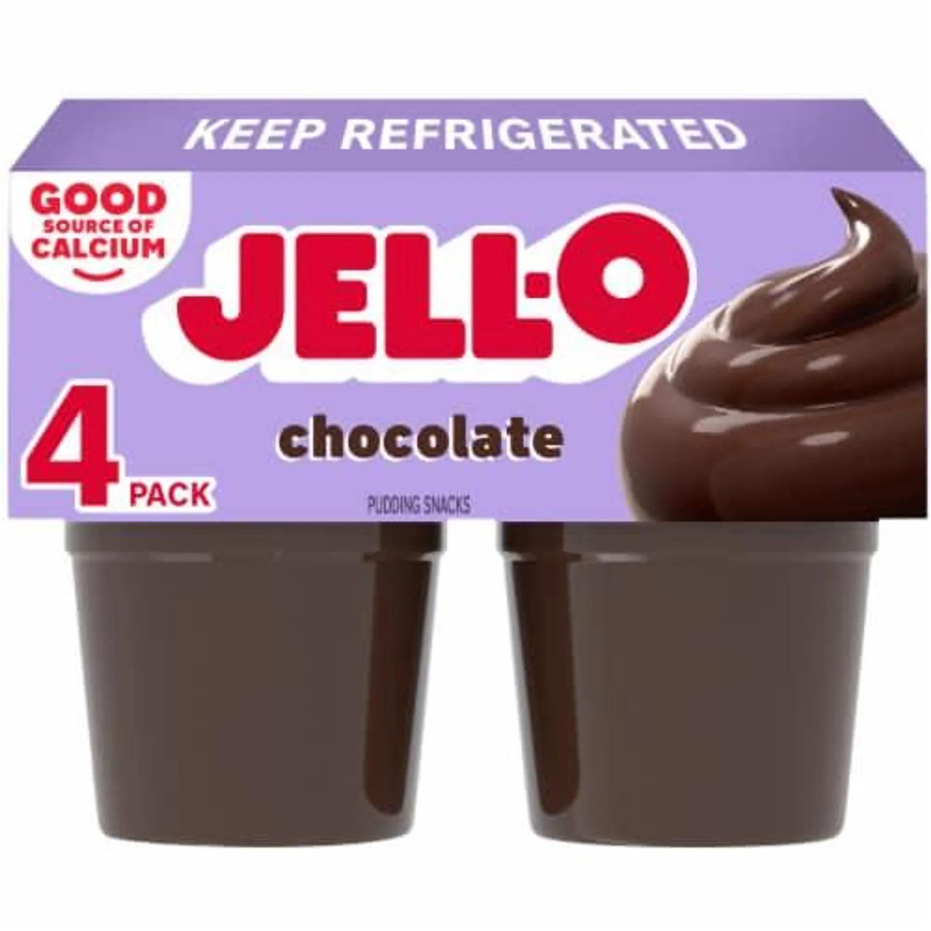 Jell-O Original Chocolate Pudding Cups Snack