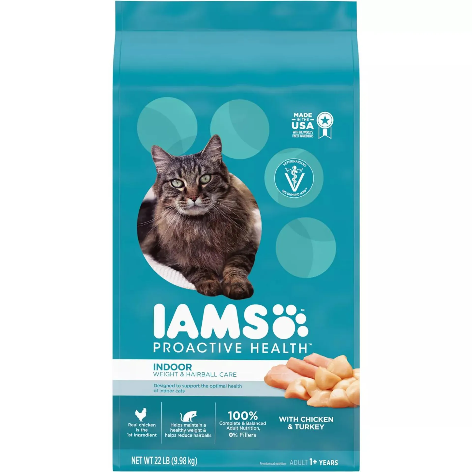 IAMS™ Proactive Health Indoor Adult Dry Cat Food - Weight & Hairball Care, Chicken