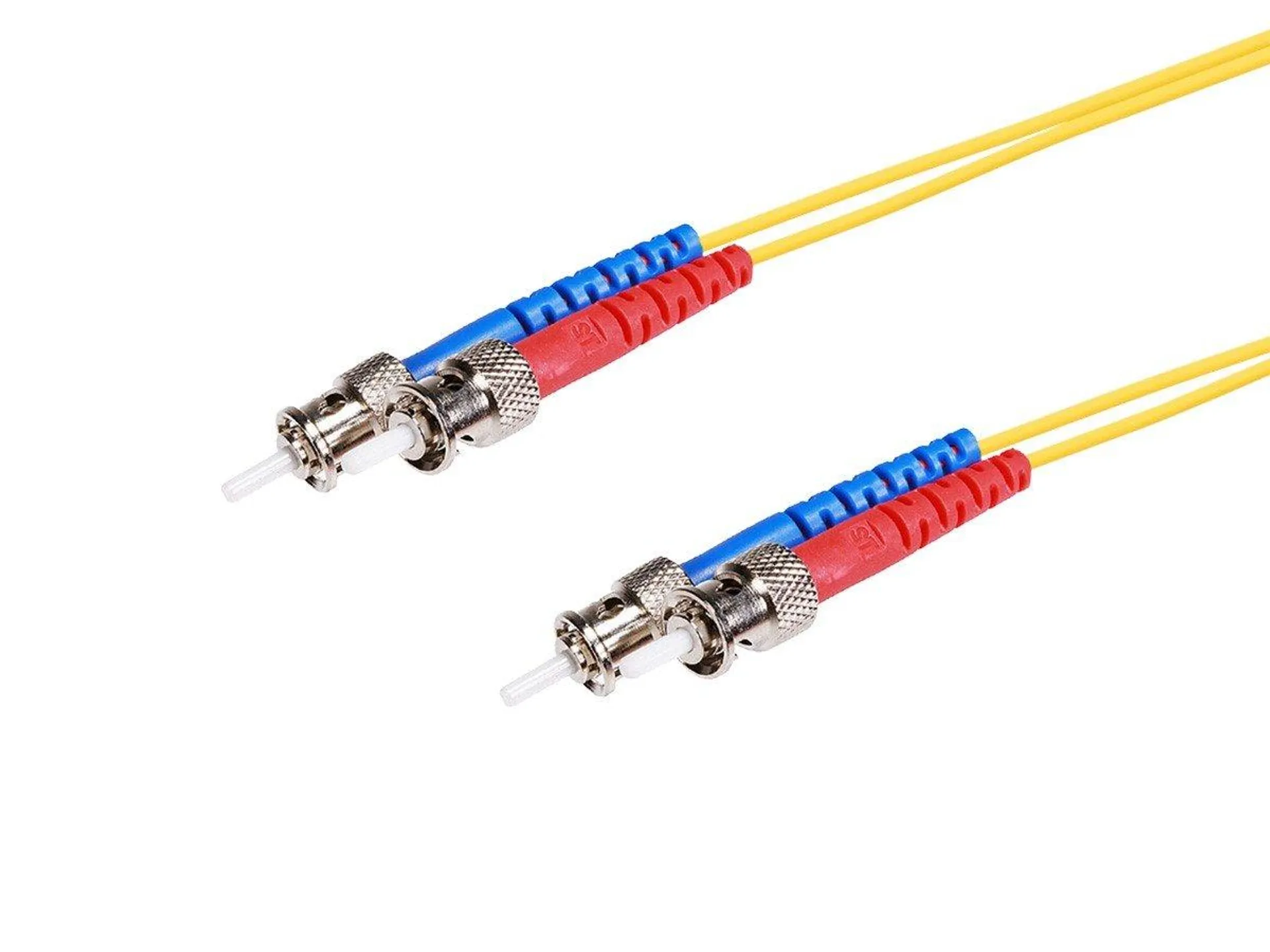 Monoprice Single-Mode Fiber Optic Cable - ST-ST UL 3mm 9/125 OFNR Duplex Yellow 2m