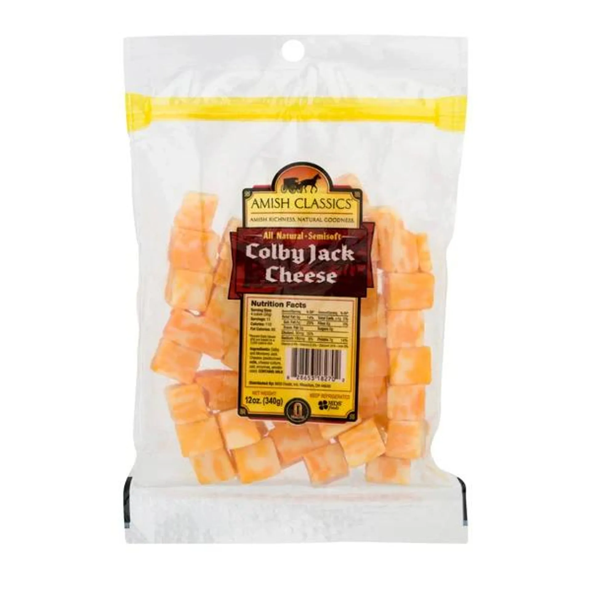 Amish Classic Colby Jack Cheese Cubes - 32 Ounce