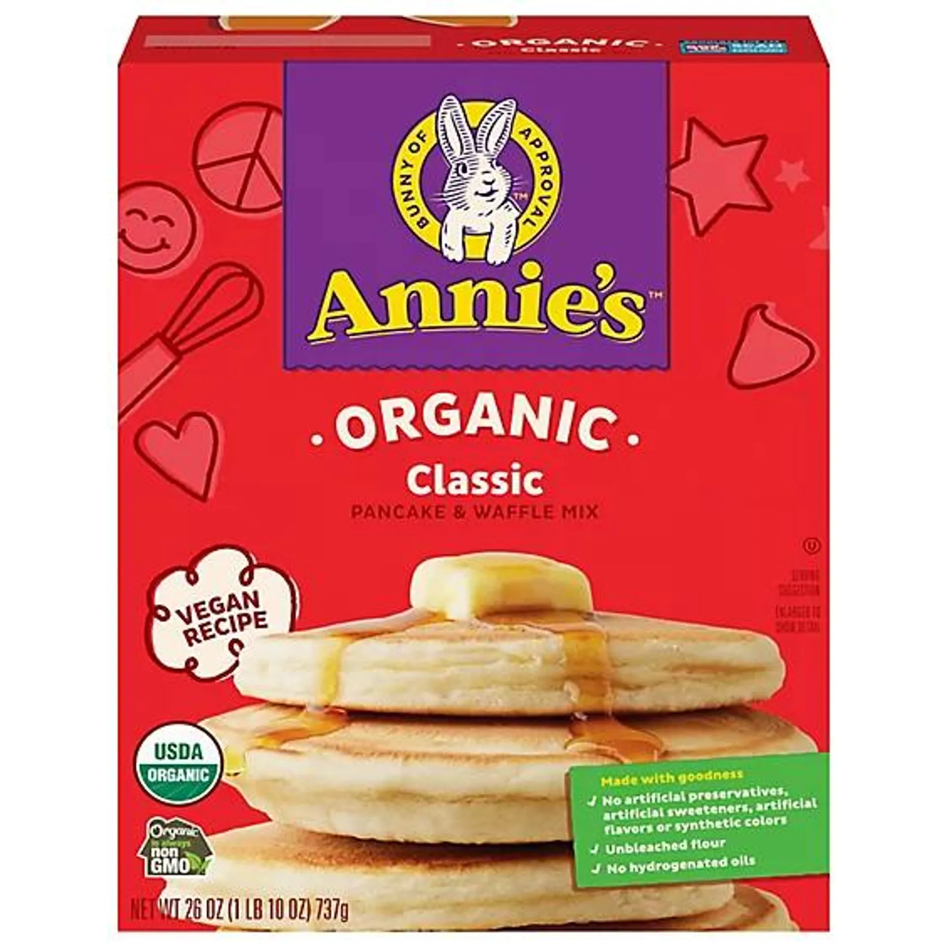 Annies Homegrown Pancake & Waffle Mix Organic - 26 Oz