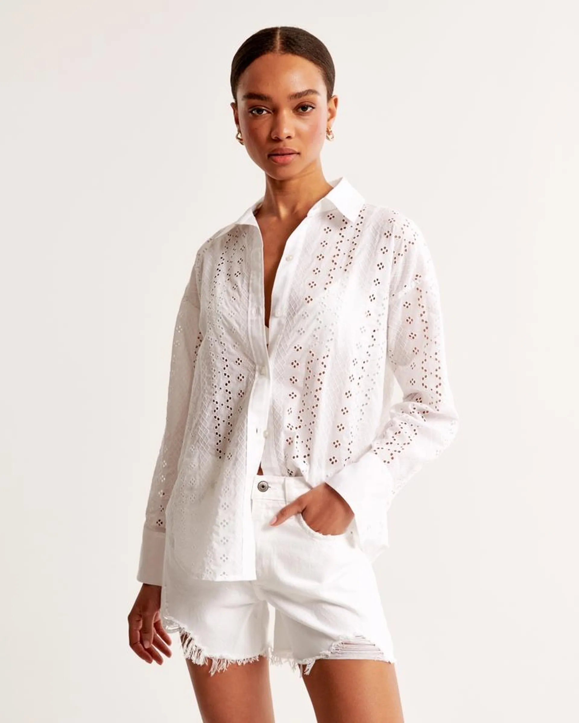 Oversized Embroidered Shirt