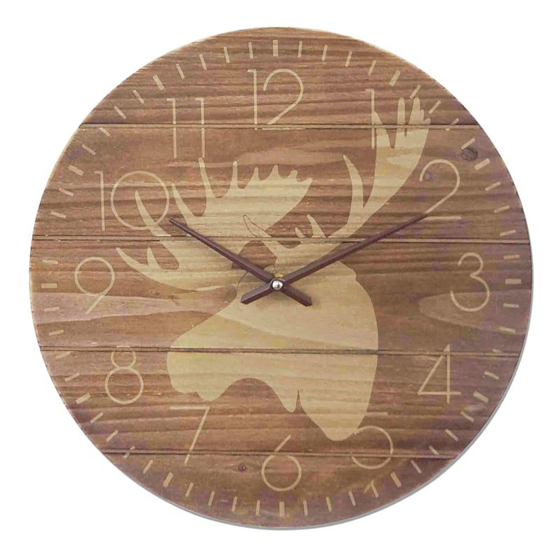 Ty Pennington Wooden Deer Wall Clock, 16"