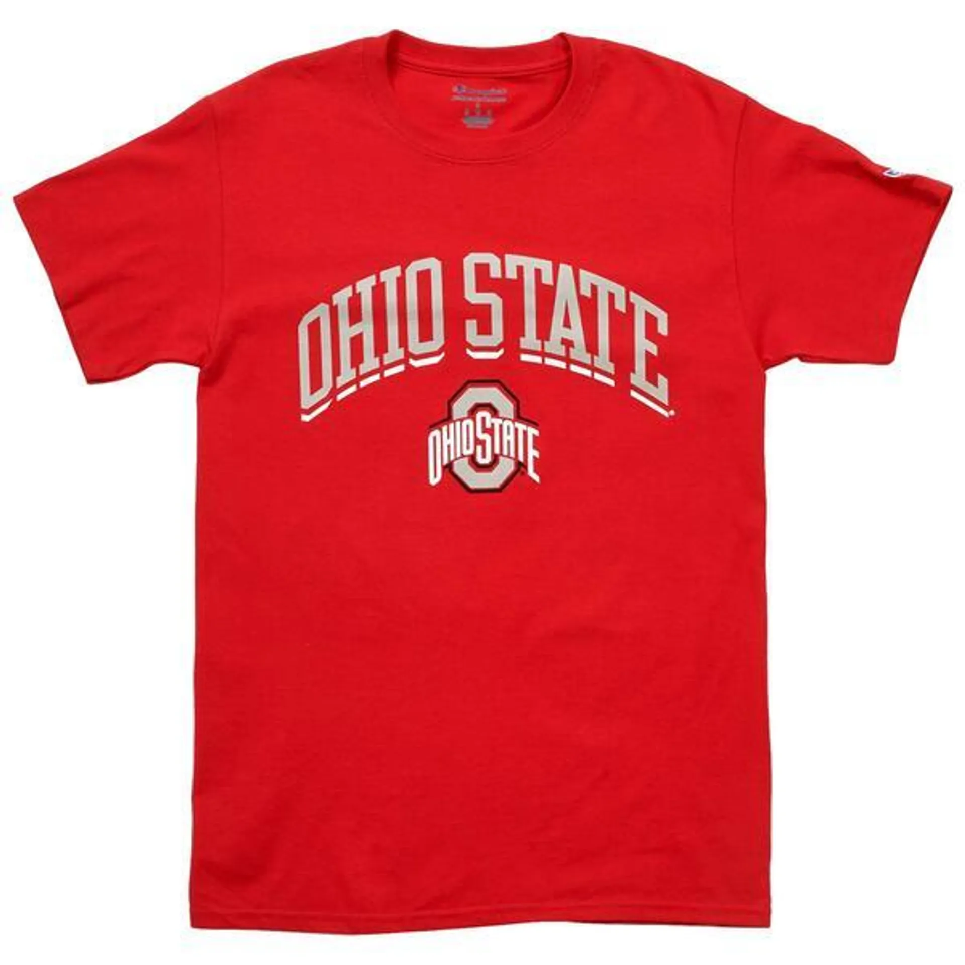 Mens Champion Short Sleeve Ohio State Arched Tee