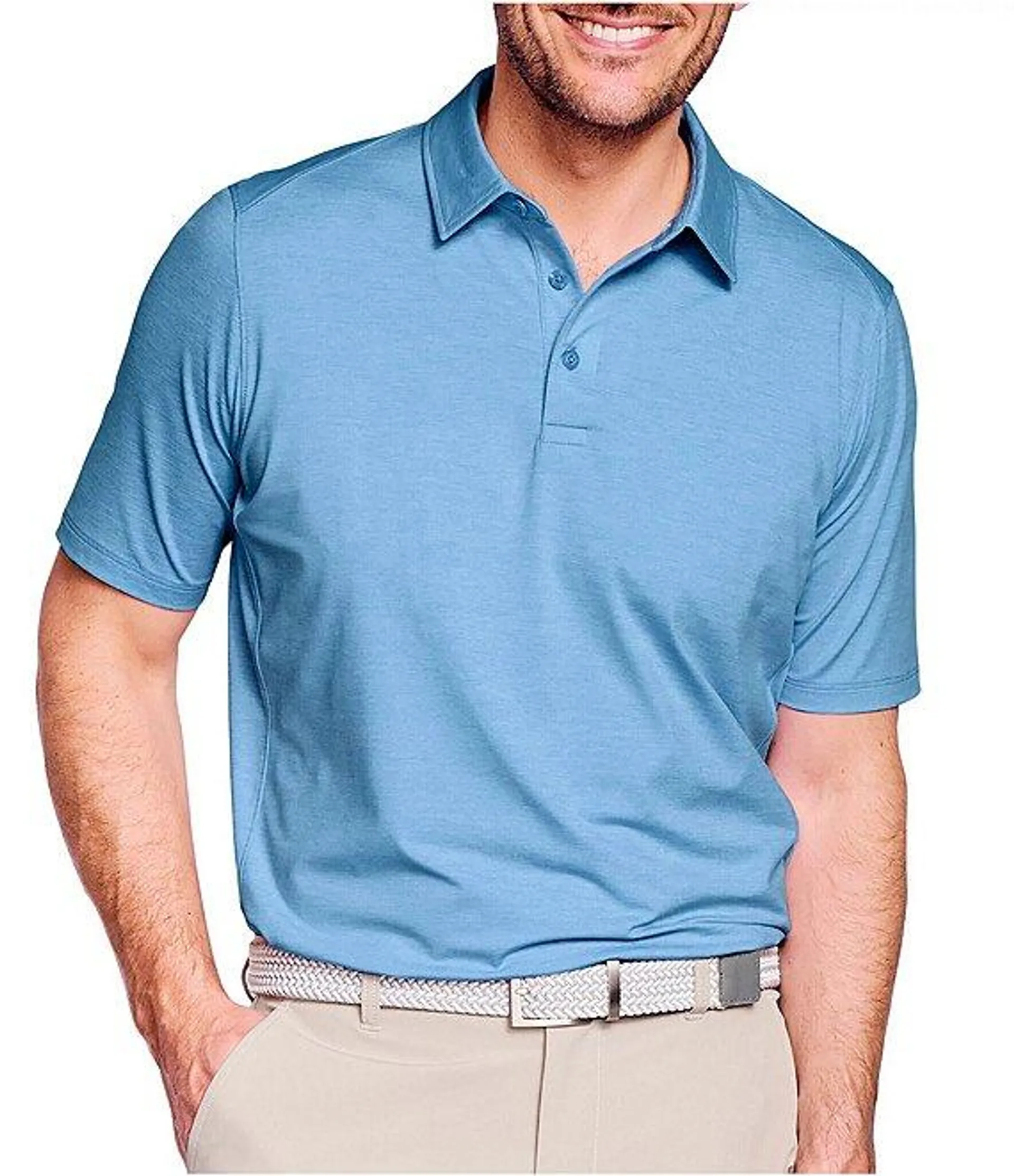 XC4 Solid Performance Stretch Short Sleeve Polo Shirt