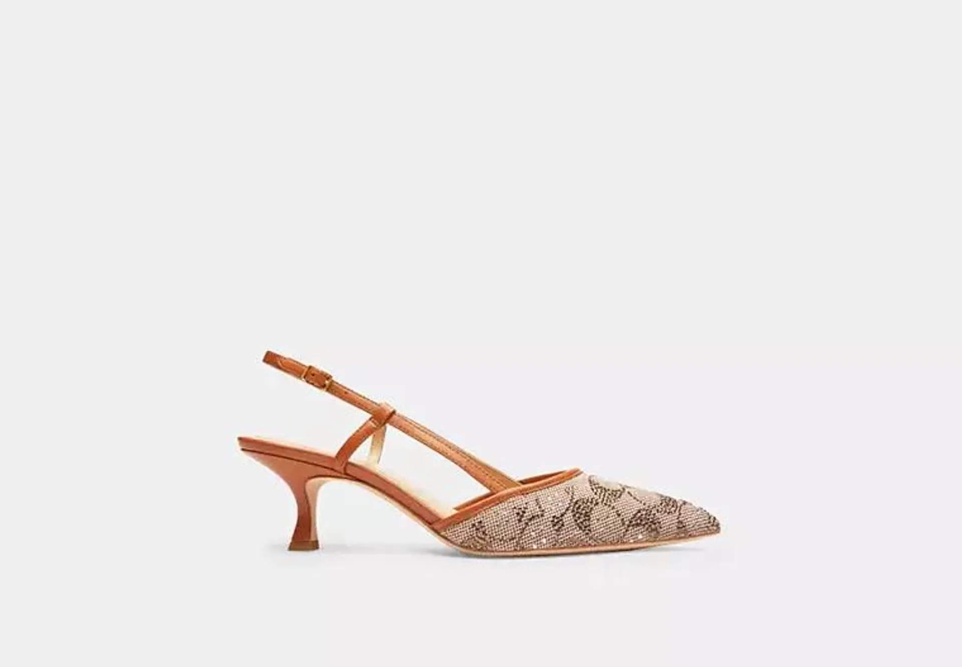 Rosie Slingback In Crystal Signature Jacquard