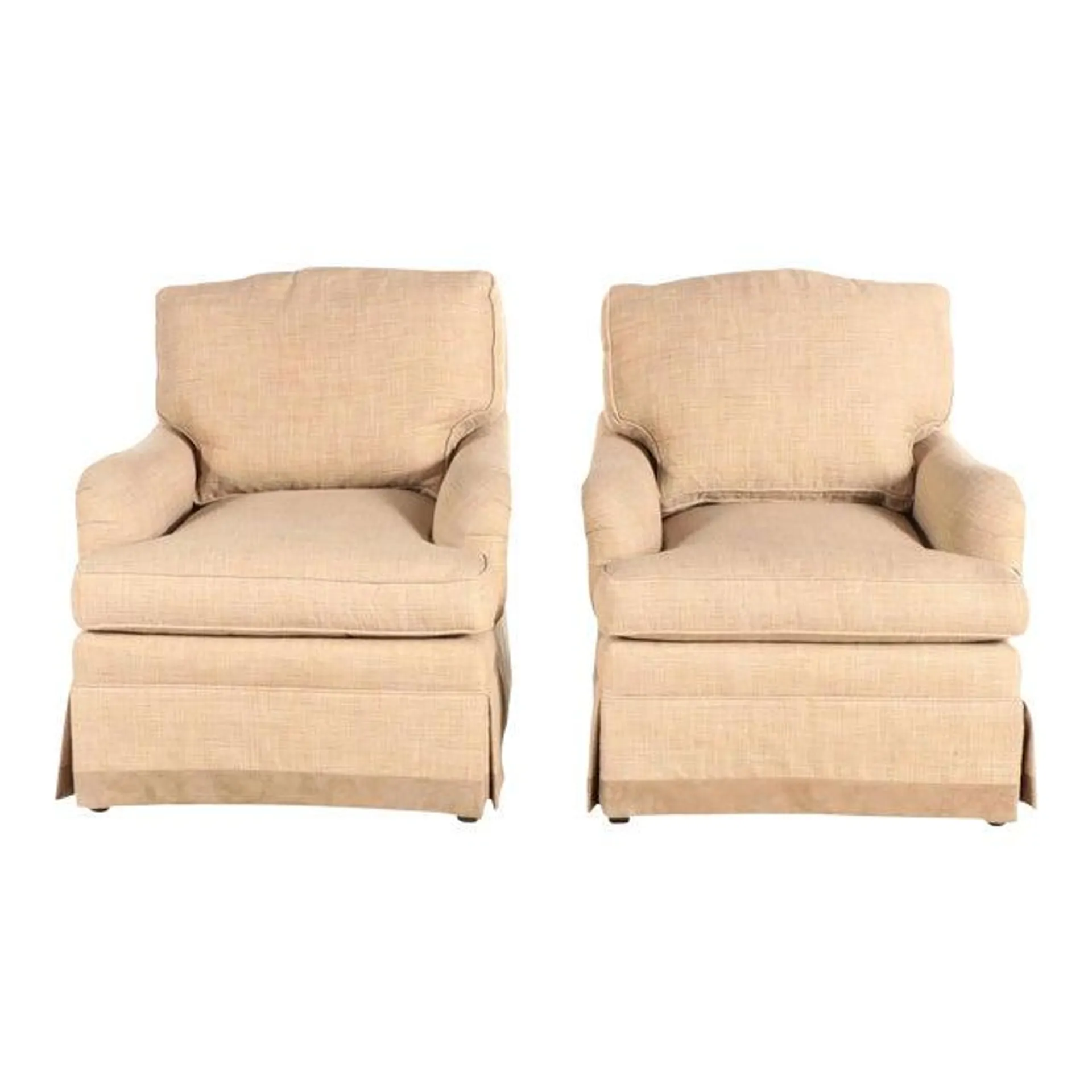 Pair of Sherril English Roll-Arm Club Chairs