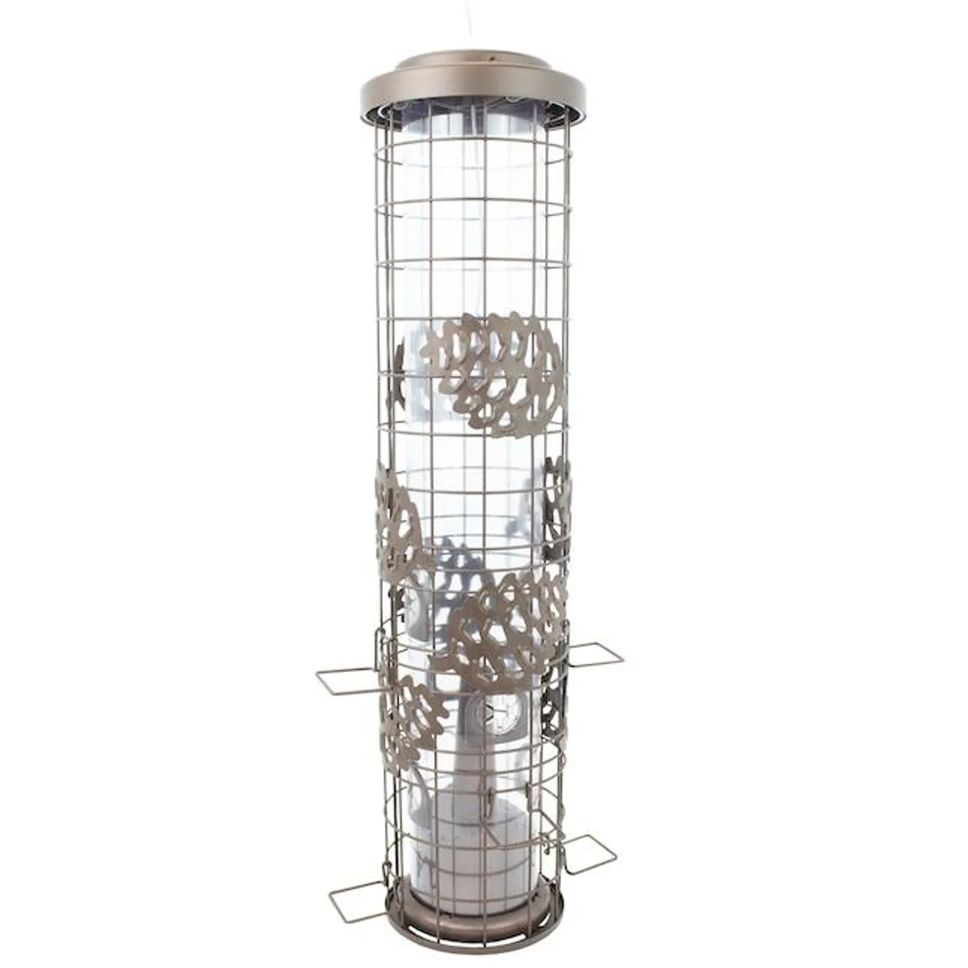 Perky-Pet Squirrel-Be-Gone Max Pinecone Bird Feeder Mesh Hanging Squirrel-resistant Tube Bird Feeder- 1.75-lb