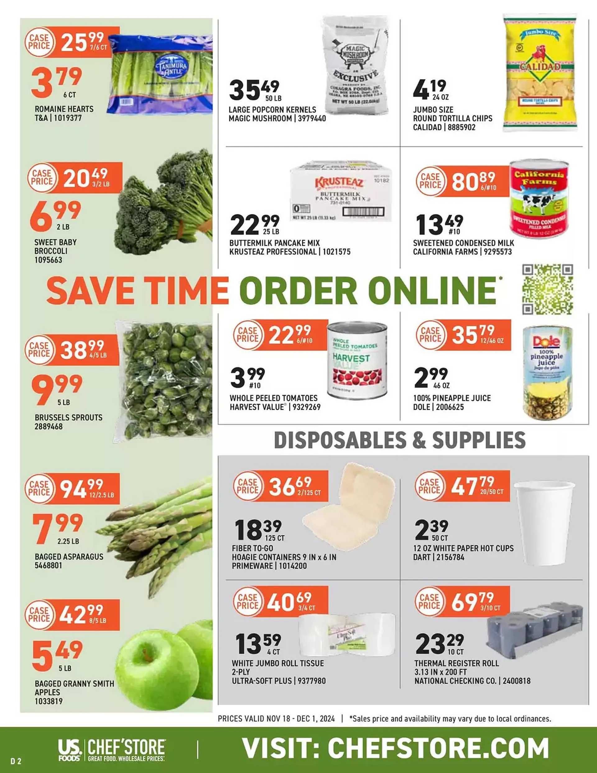 Weekly ad US Foods Chef's Store Weekly Ad from November 18 to December 1 2024 - Page 2