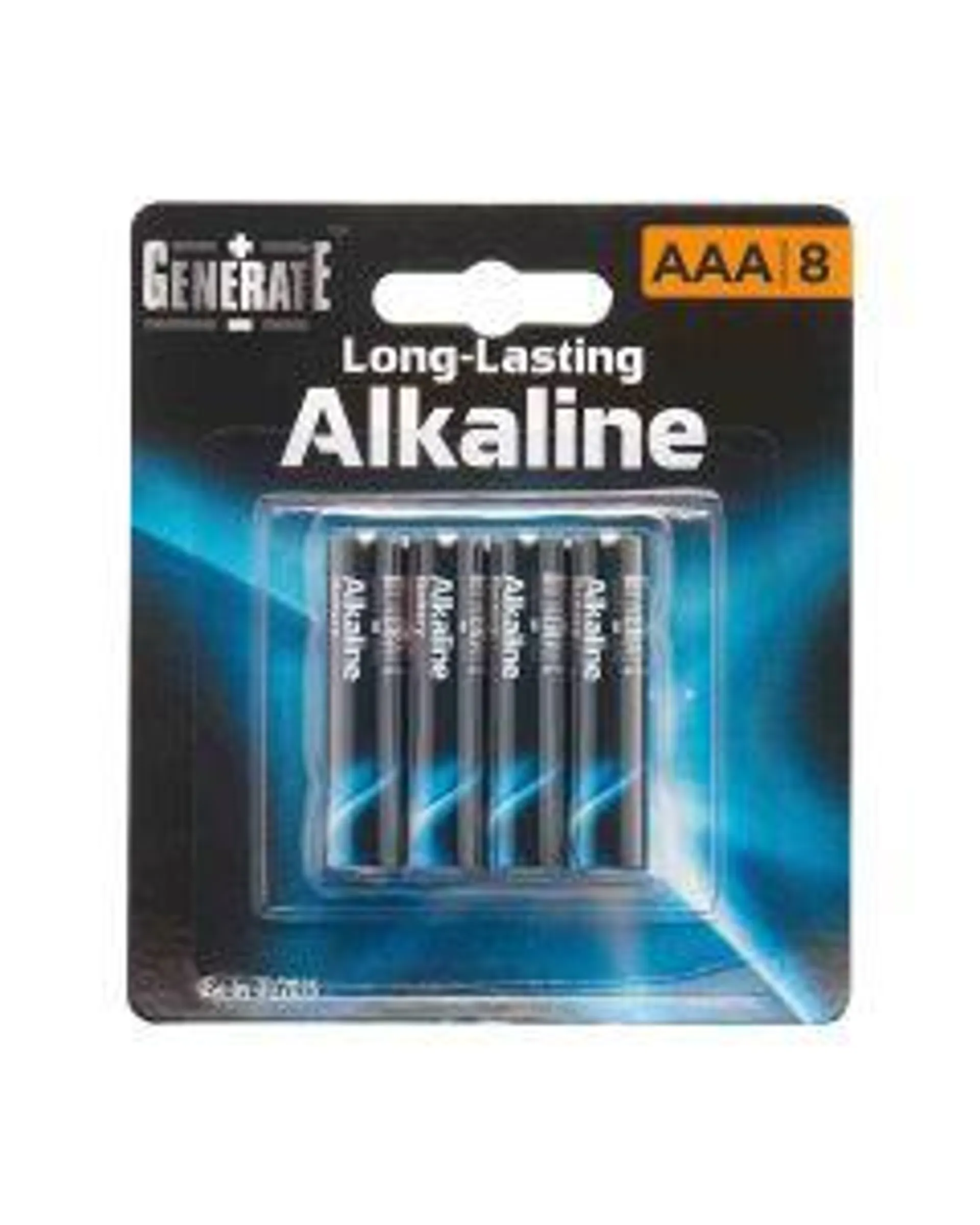 Generate Aaa Long-Lasting Alkaline Battery, 8 Ct