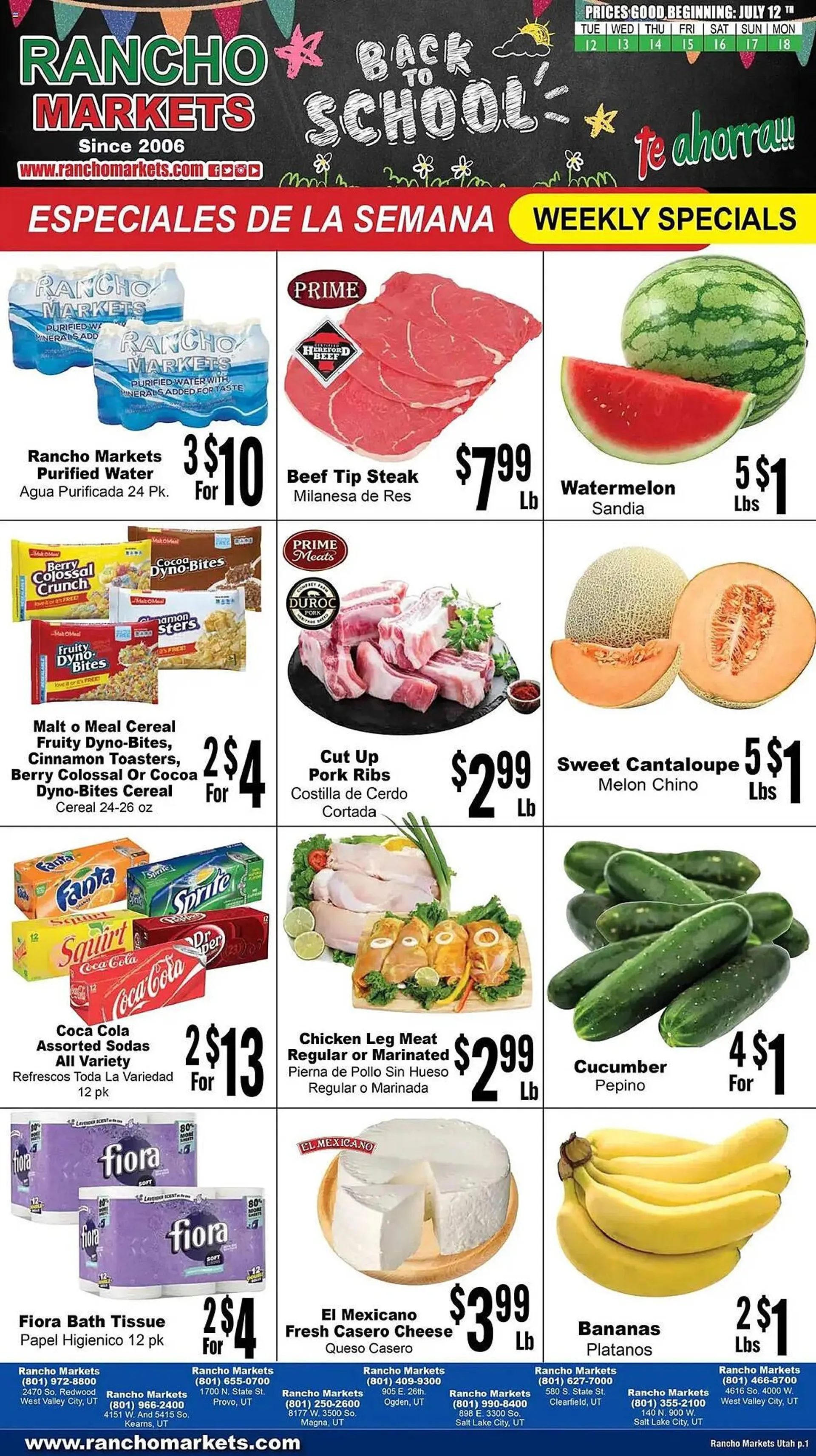 Weekly ad Rancho Markets Weekly Ad from August 12 to August 19 2025 - Page 1