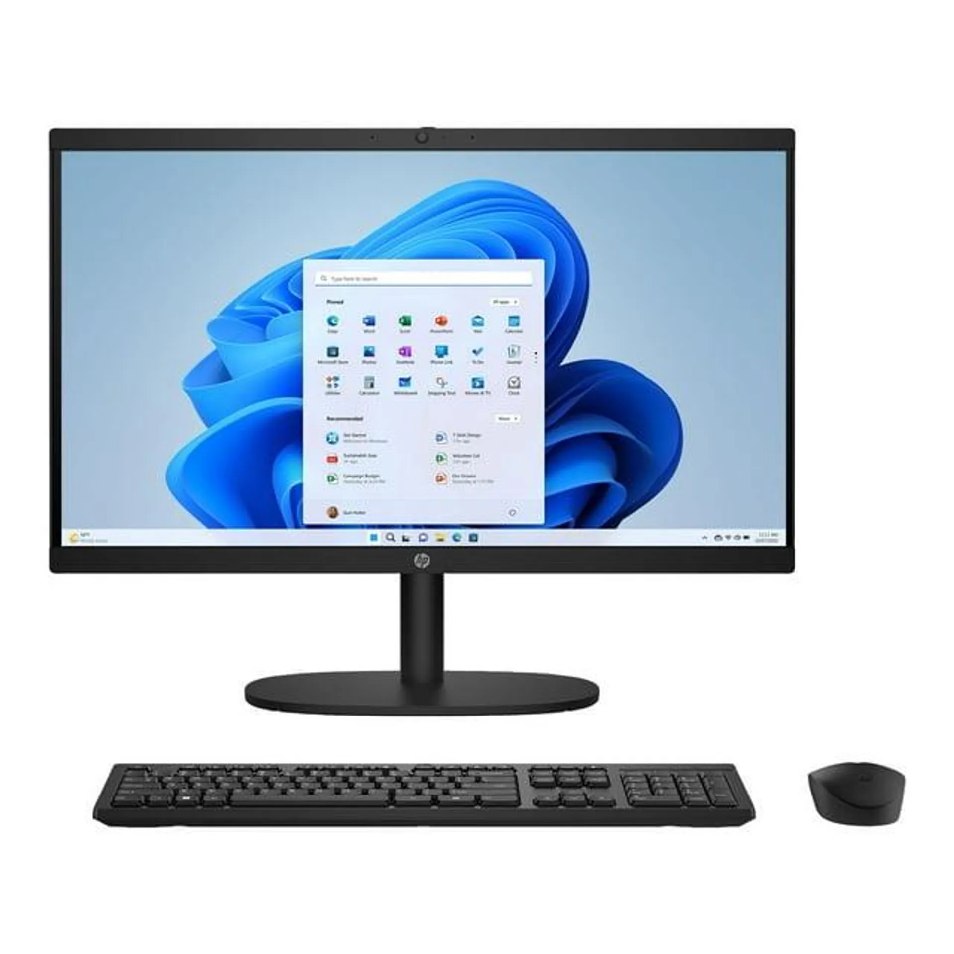 HP All-in-One Desktop w/ 22" Monitor, Pentium J5040, 8GB, 128GB SSD, Black, 22-dg0013w