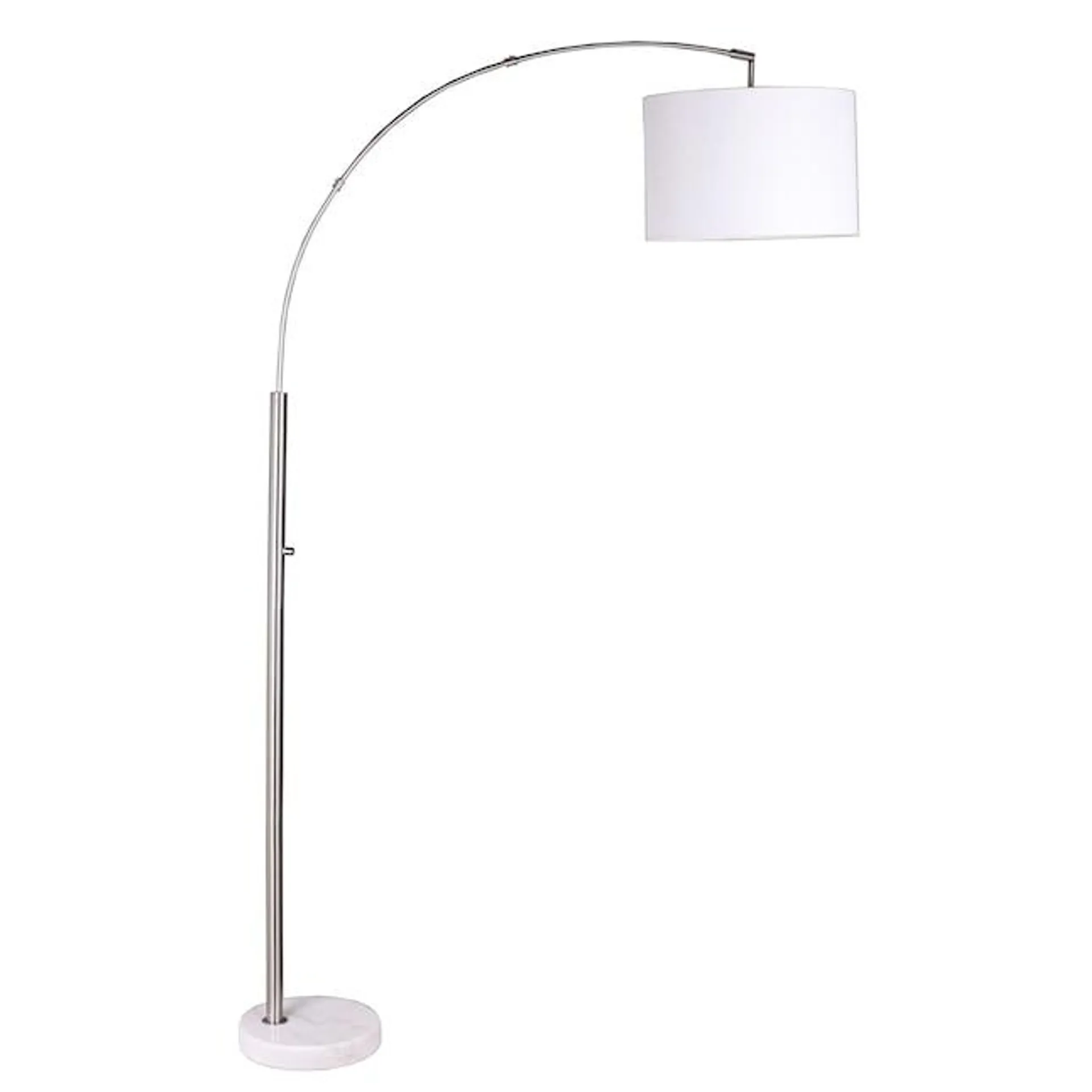 allen + roth 73-in Brushed Steel Arc Floor Lamp