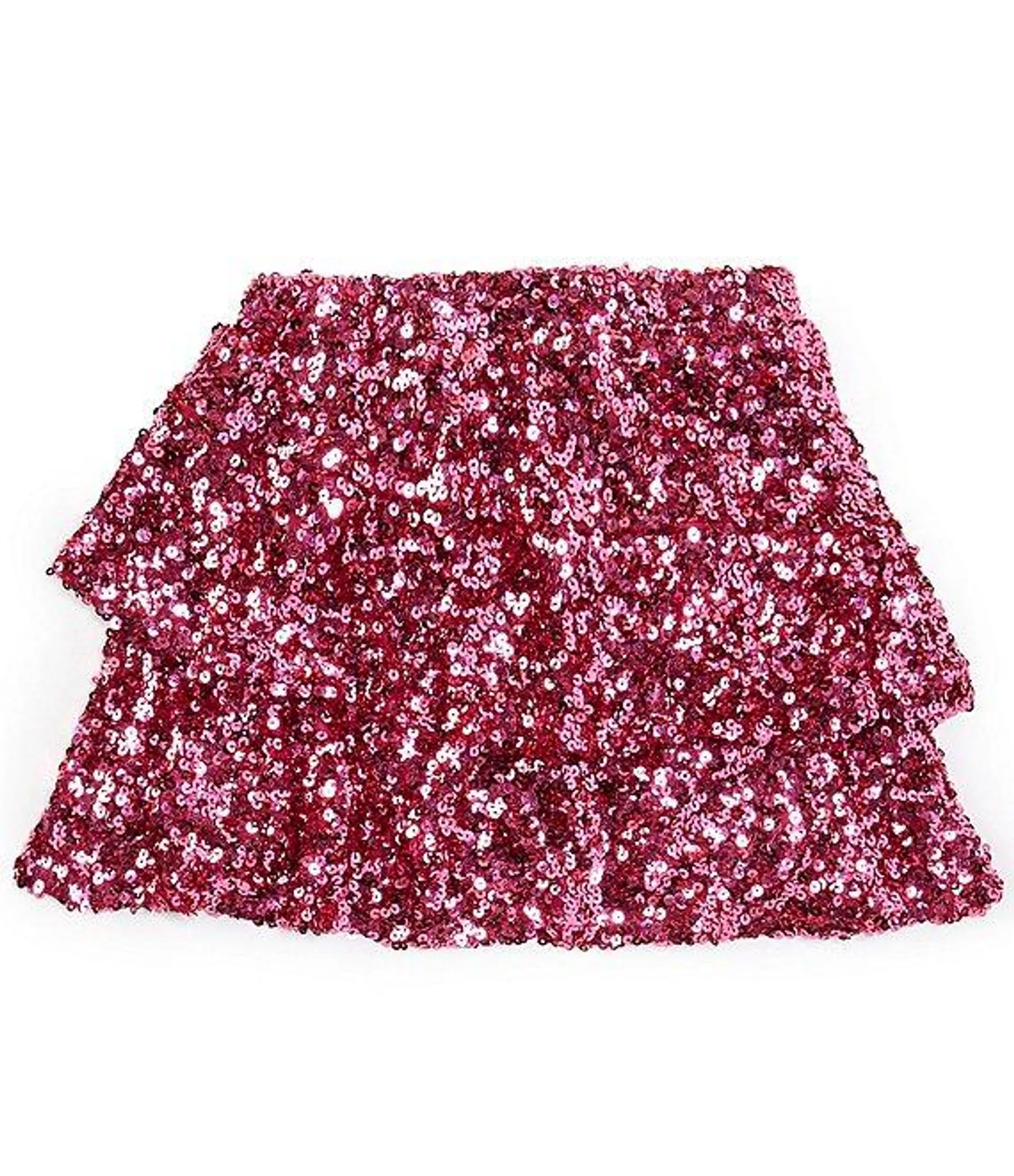 Big Girls Tiered Sequin Mini Skirt