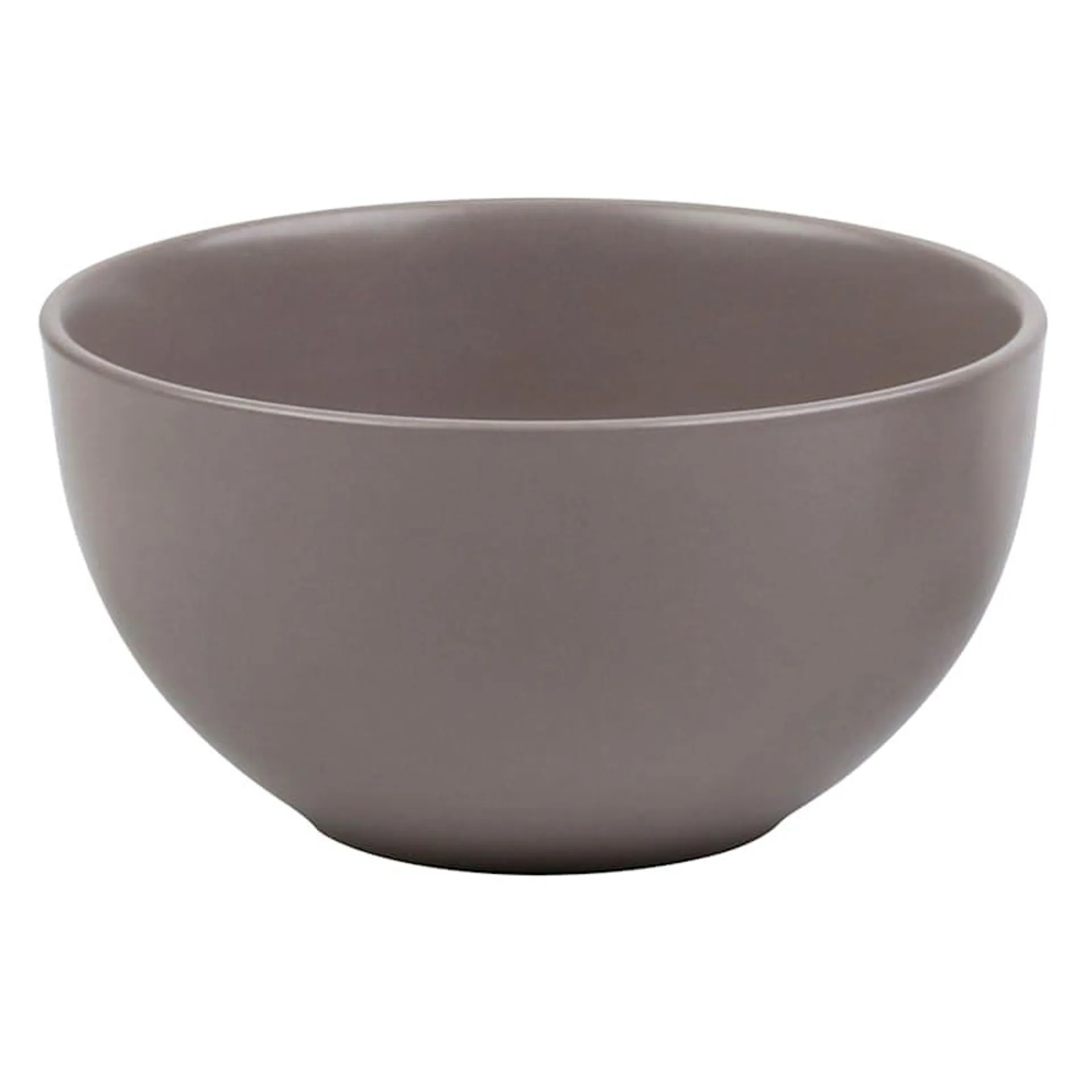 Set of 4 Taupe Stoneware Cereal Bowls, 5.5"