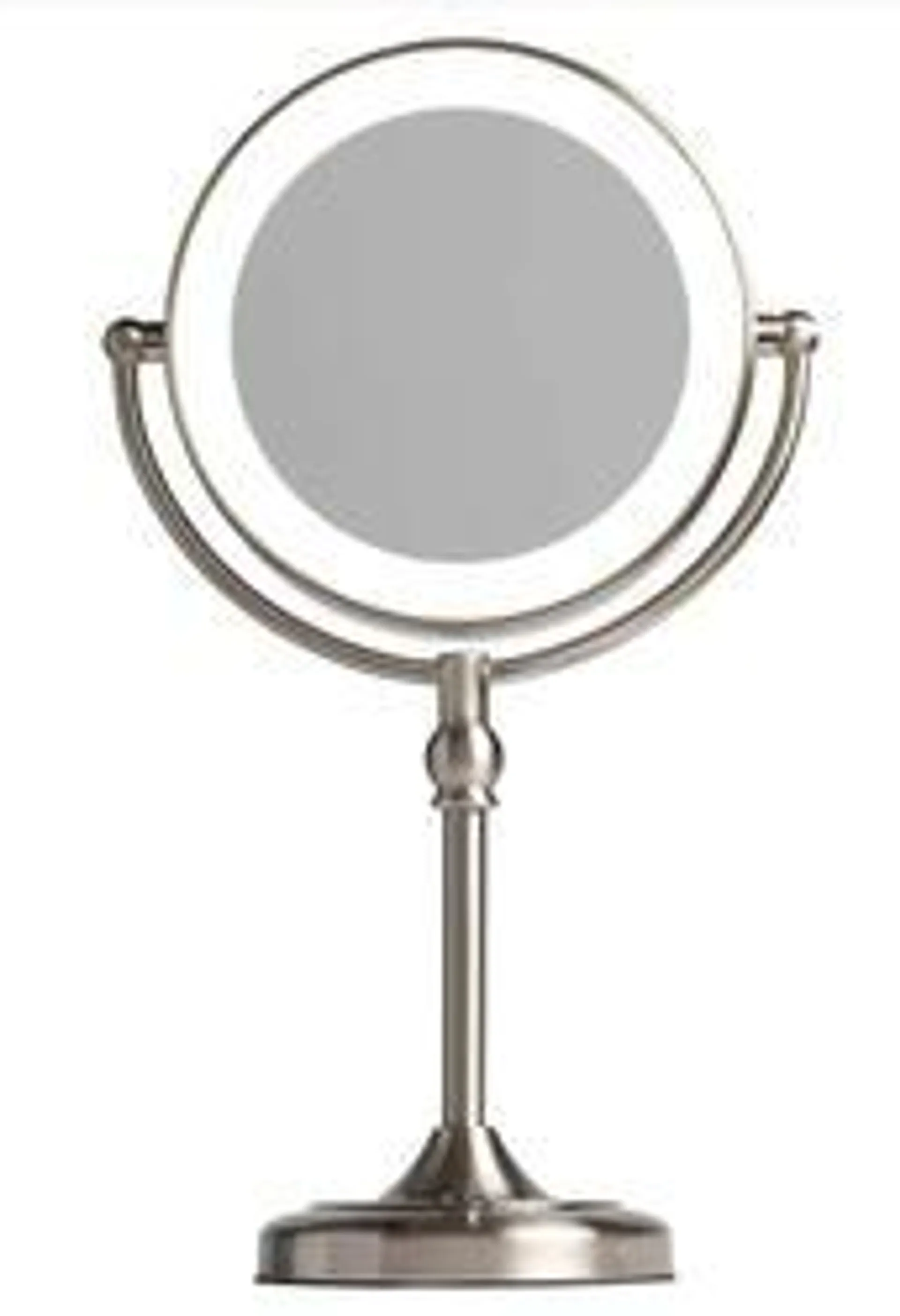 Sunter® 18" Brushed Nickel Rechargeable LED Makeup Mirror (7x Magnification)