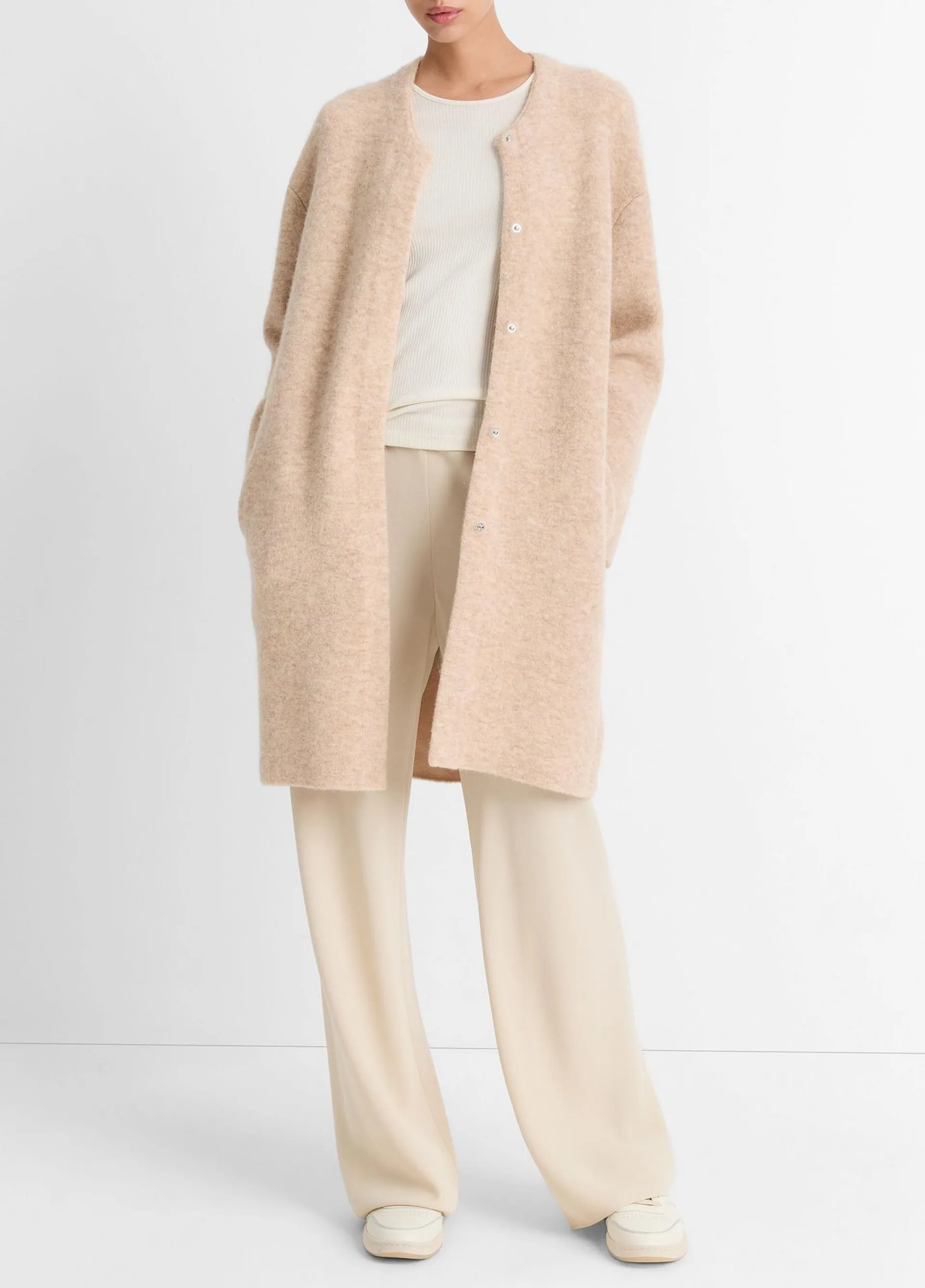 Textured Soft Sculpted Car Coat