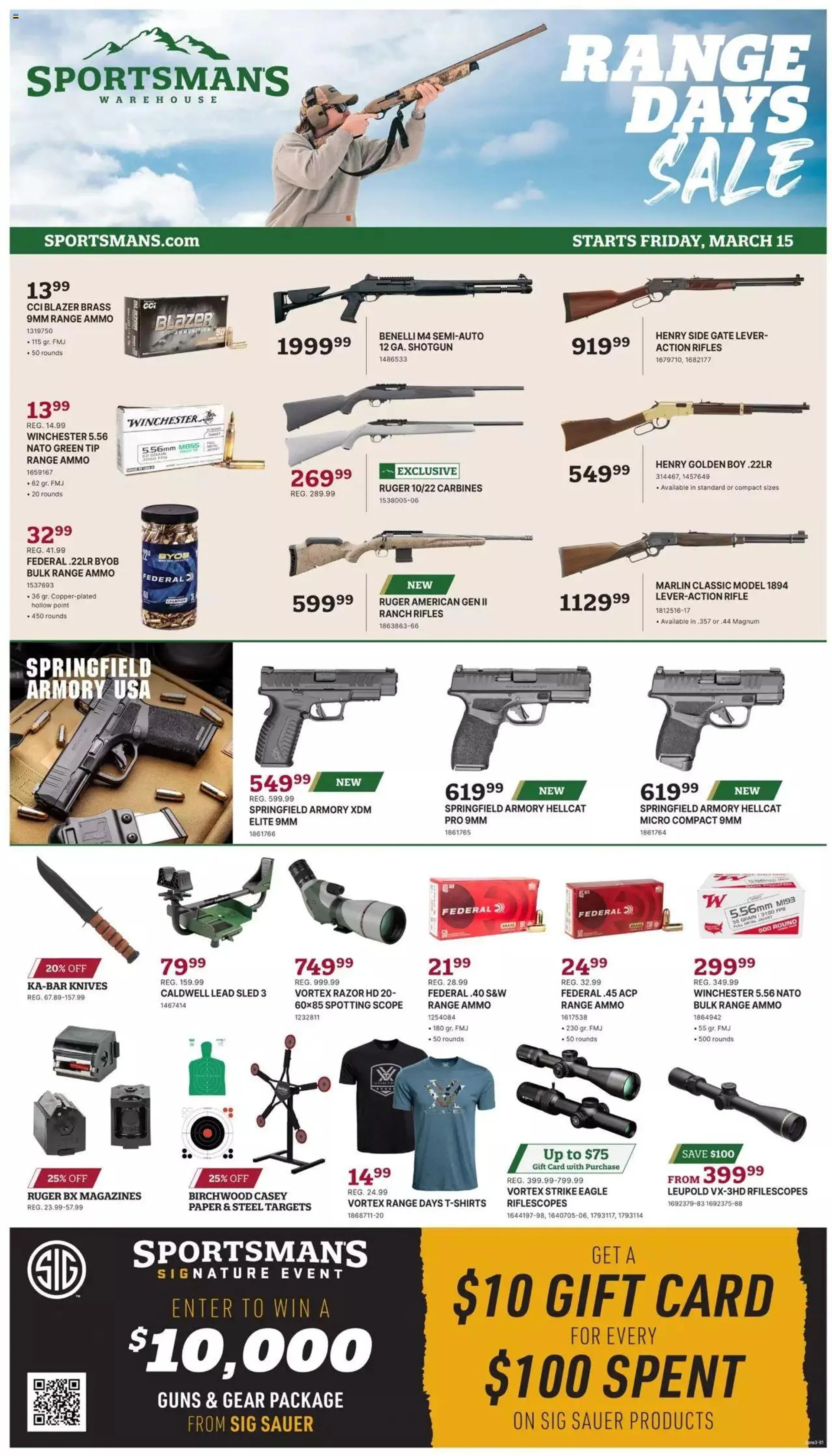 Weekly ad Sportsmans Warehouse - circular - CA from March 15 to March 31 2024 - Page 1