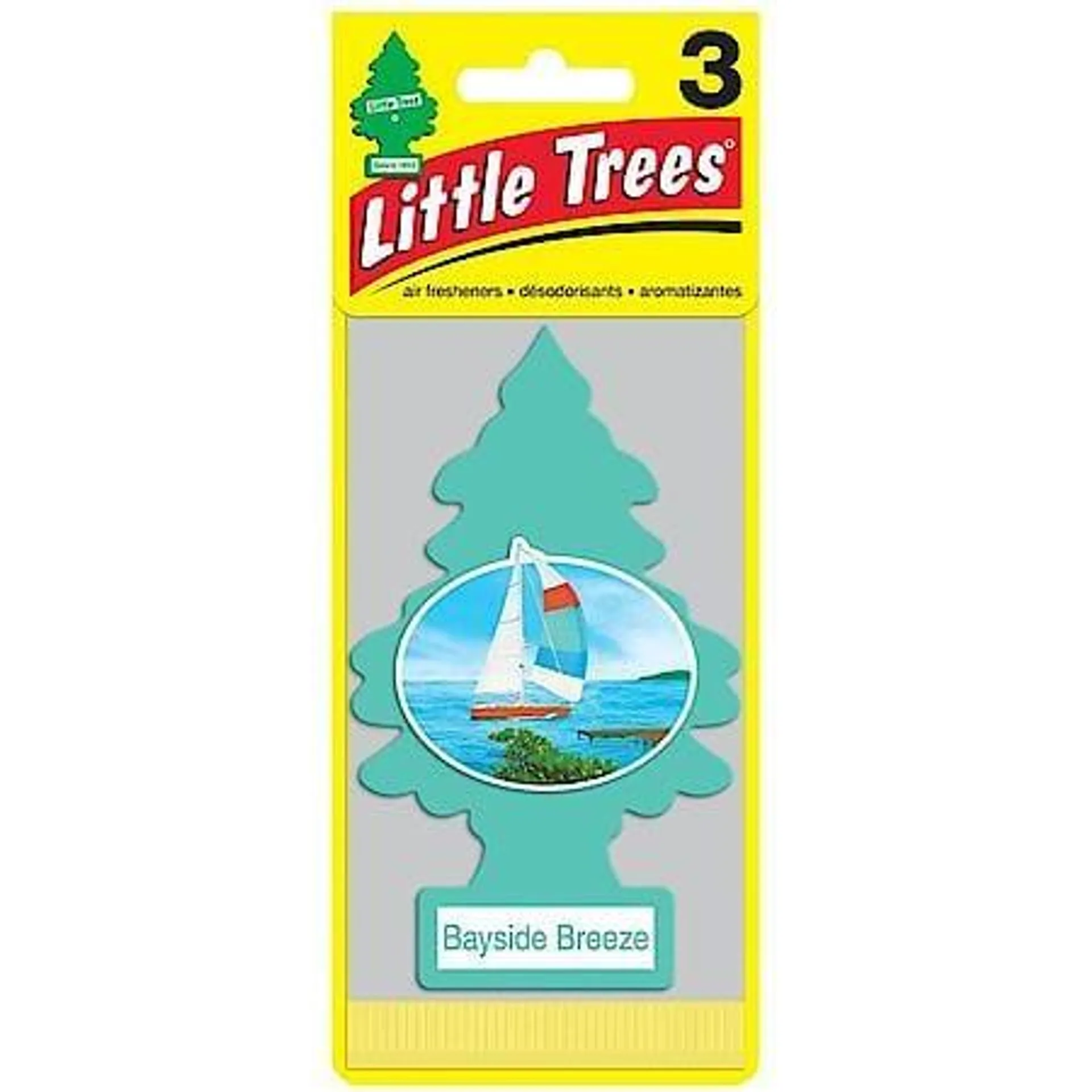 Little Trees Hanging Air Freshener: Bayside Breeze Scent, 3 Pack