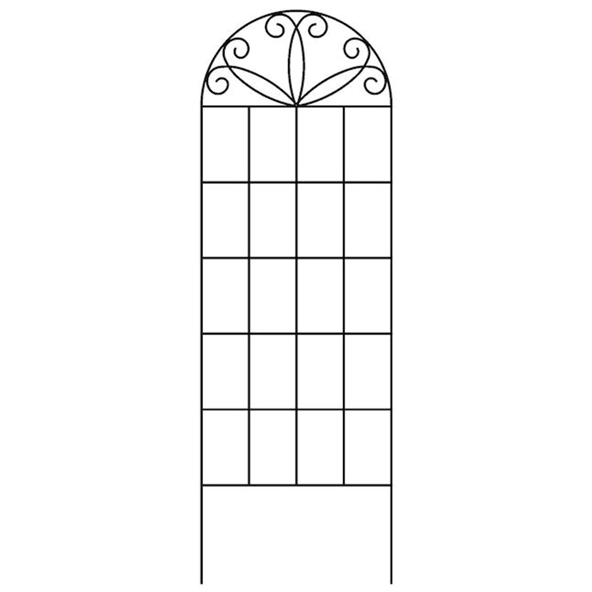 Style Selections Garden Trellis 20-in W x 60-in H Black Steel Scroll Garden Trellis