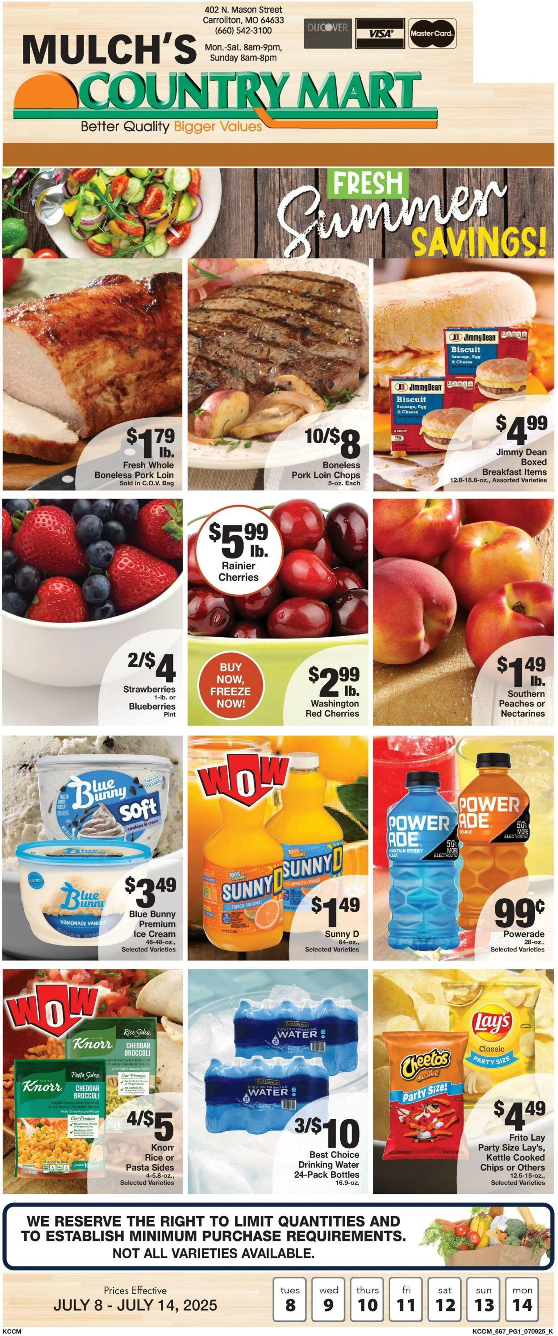 Weekly ad Country Mart from July 8 to July 14 2025 - Page 1