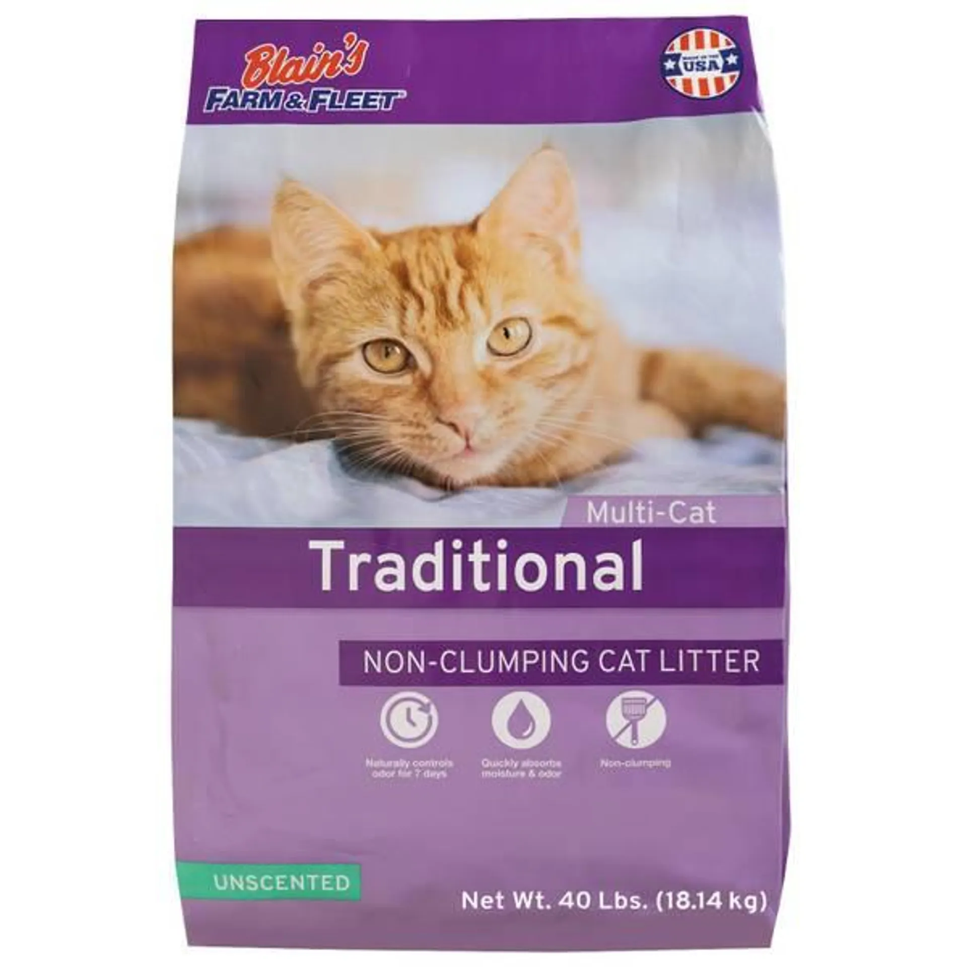 40 lb Traditional Unscented Cat Litter