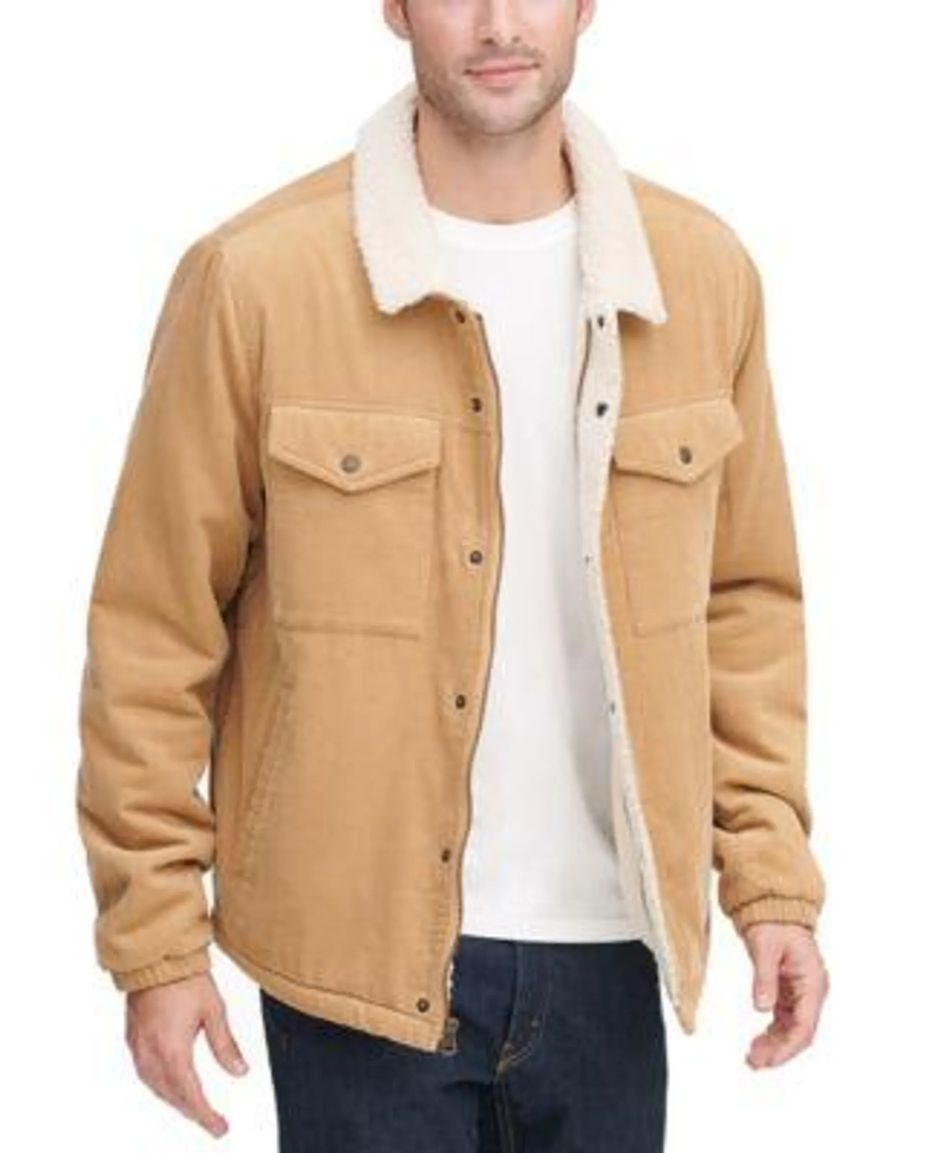 Men's Fleece-Lined Corduroy Trucker Jacket