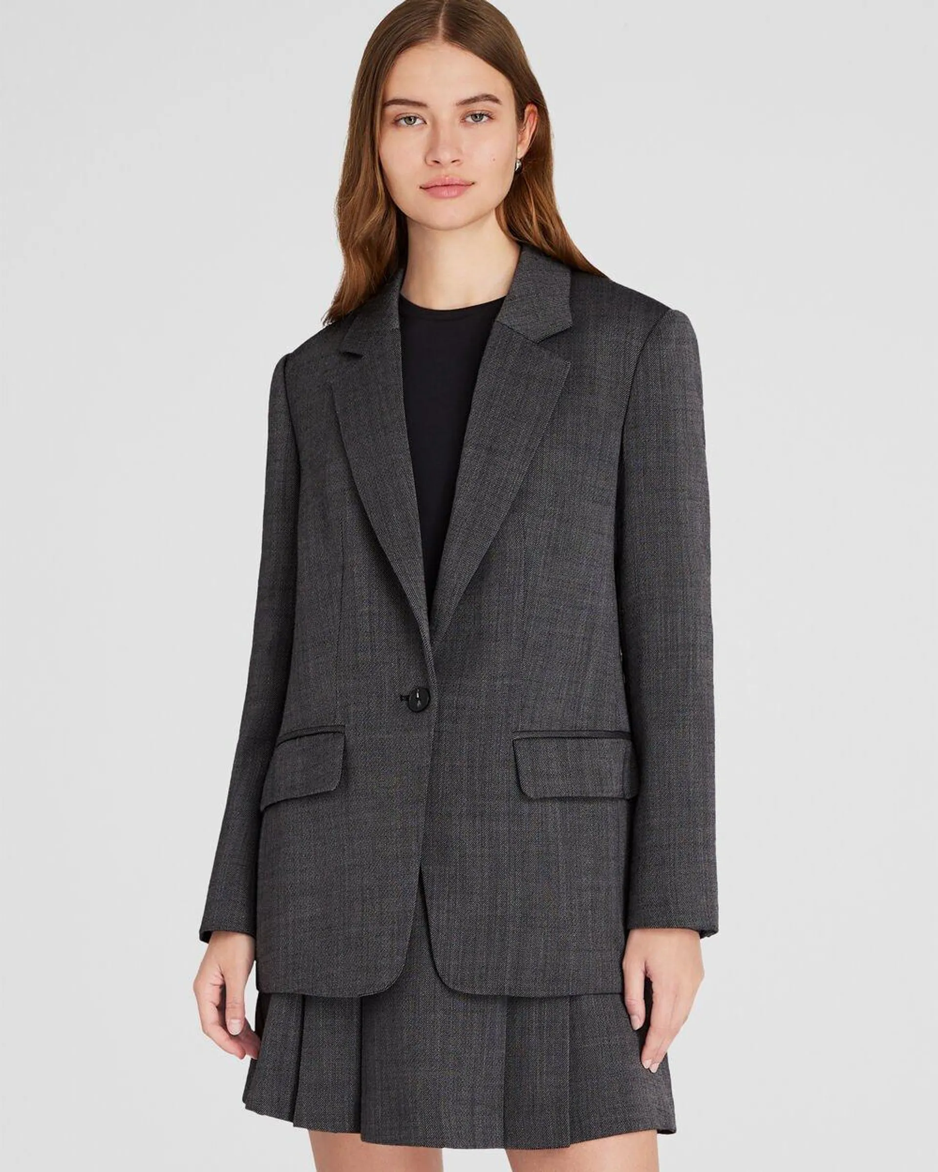 Relaxed Wool Twill Blazer