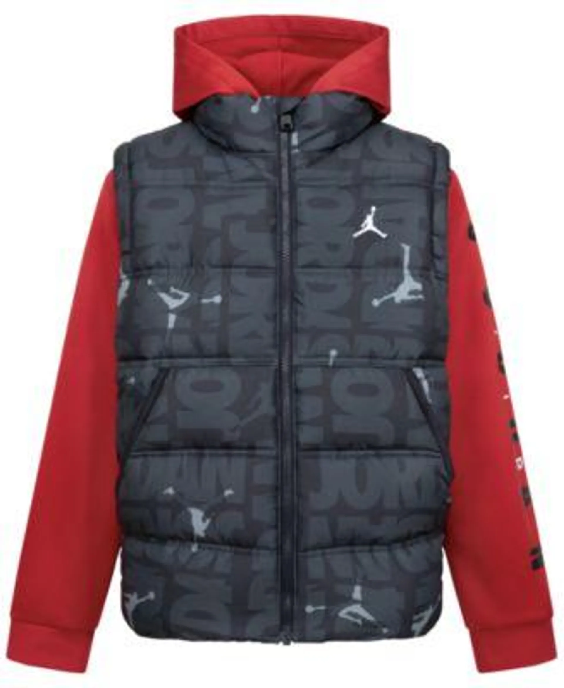 Big Boys Layered-Look Hooded Jacket