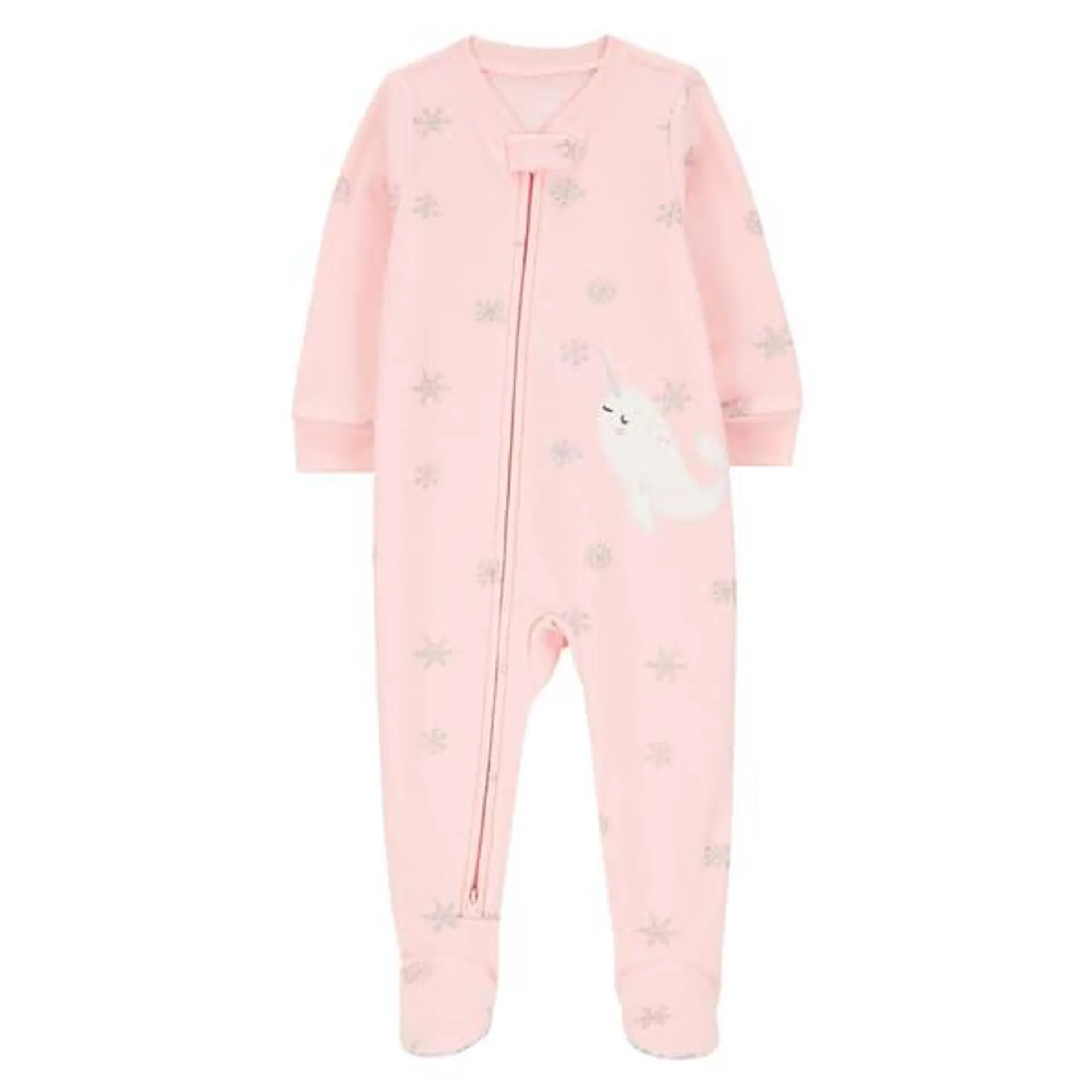 Toddler Girl Carter’s® 1pc. Narwhal Fleece Footie Pajamas