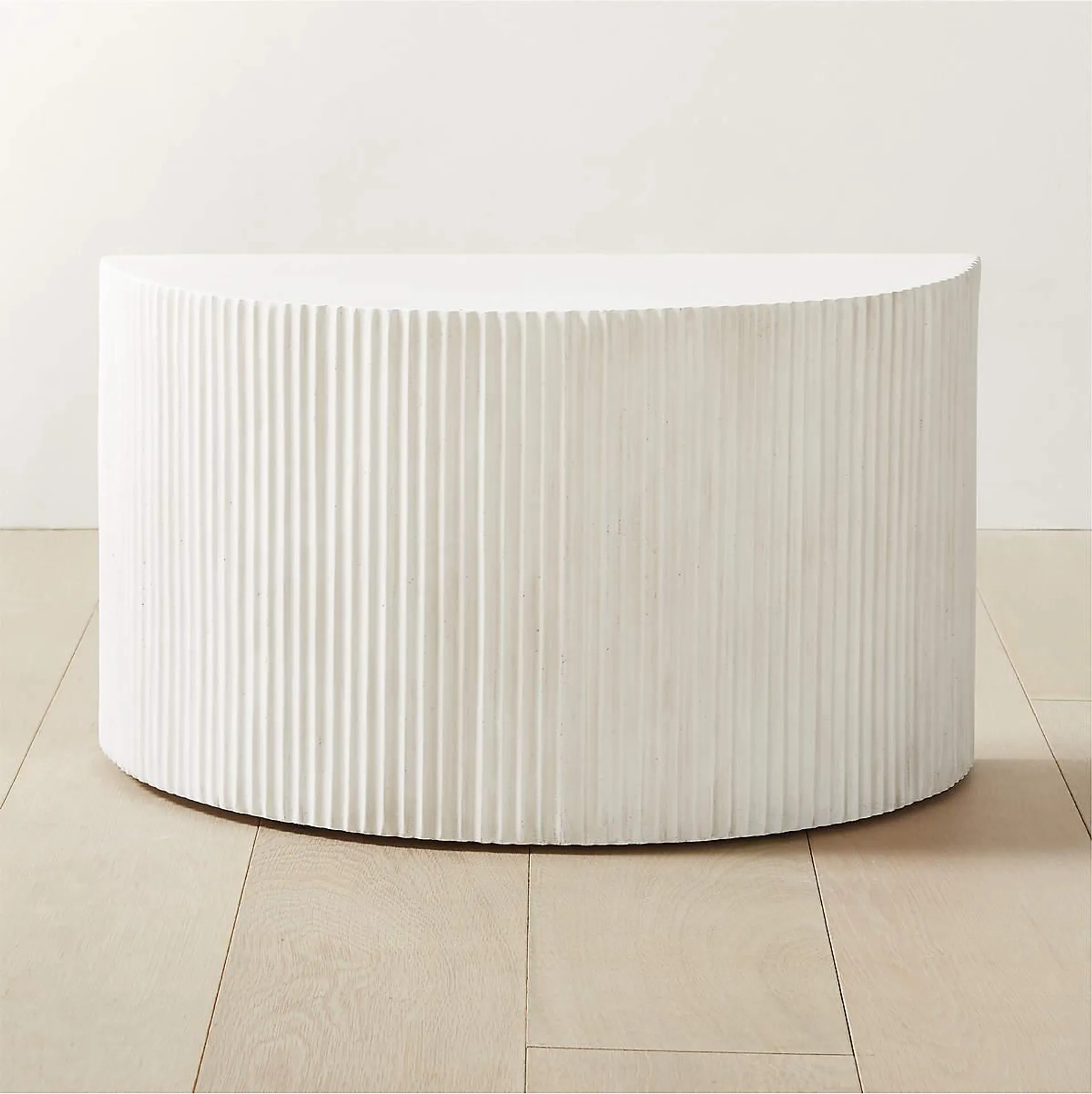 Incovo White Half-Moon Side Tables