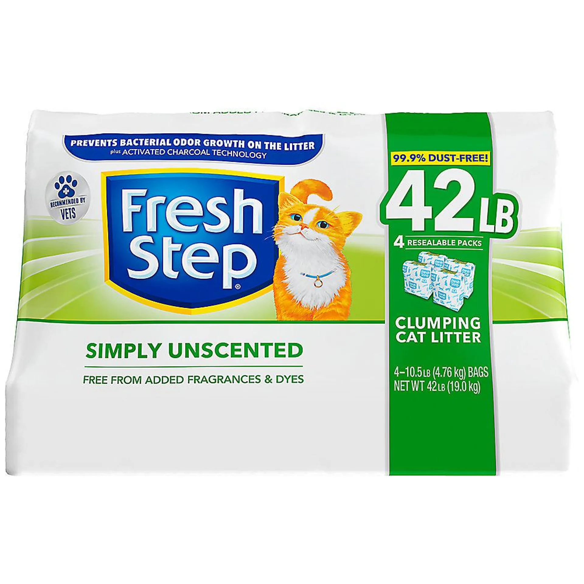 Fresh Step ® Simply Unscented Clumping Multi-Cat Clay Cat Litter - Unscented, Low Dust