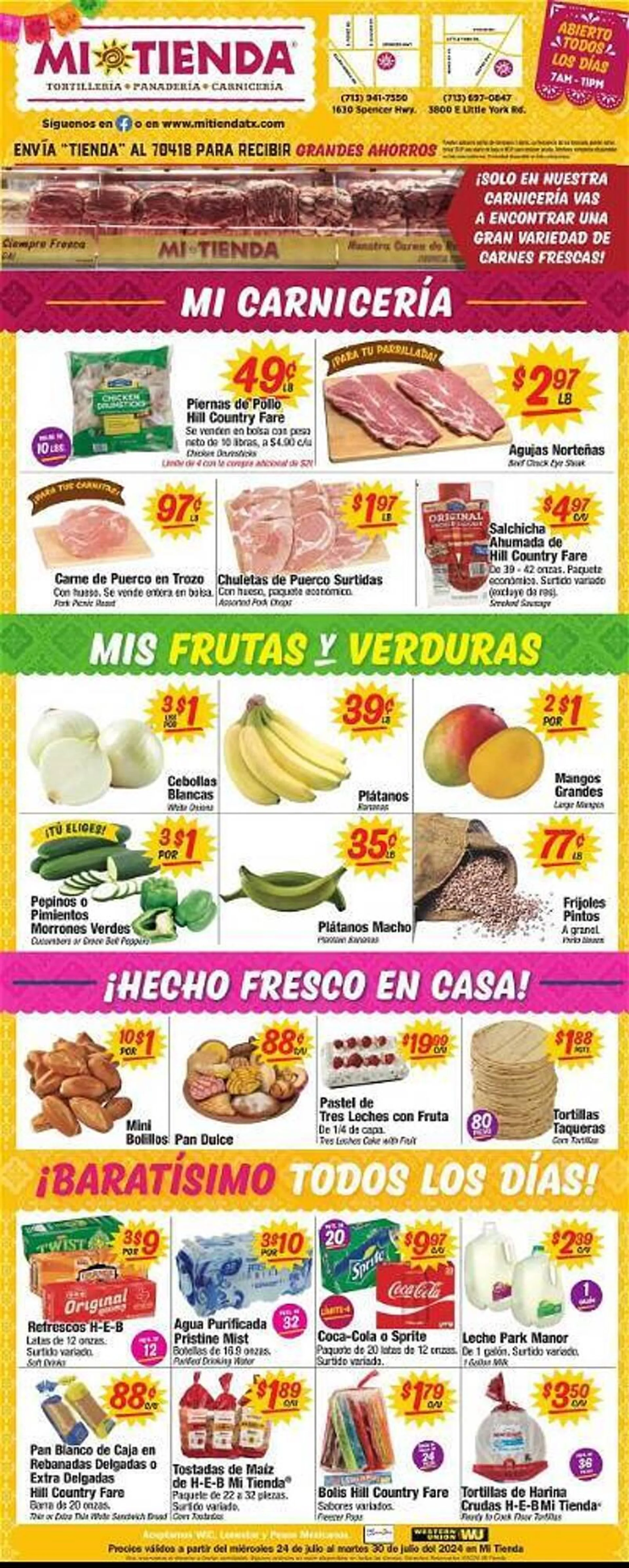 Weekly ad Mi Tienda Weekly Ad from July 24 to July 30 2024 - Page 1