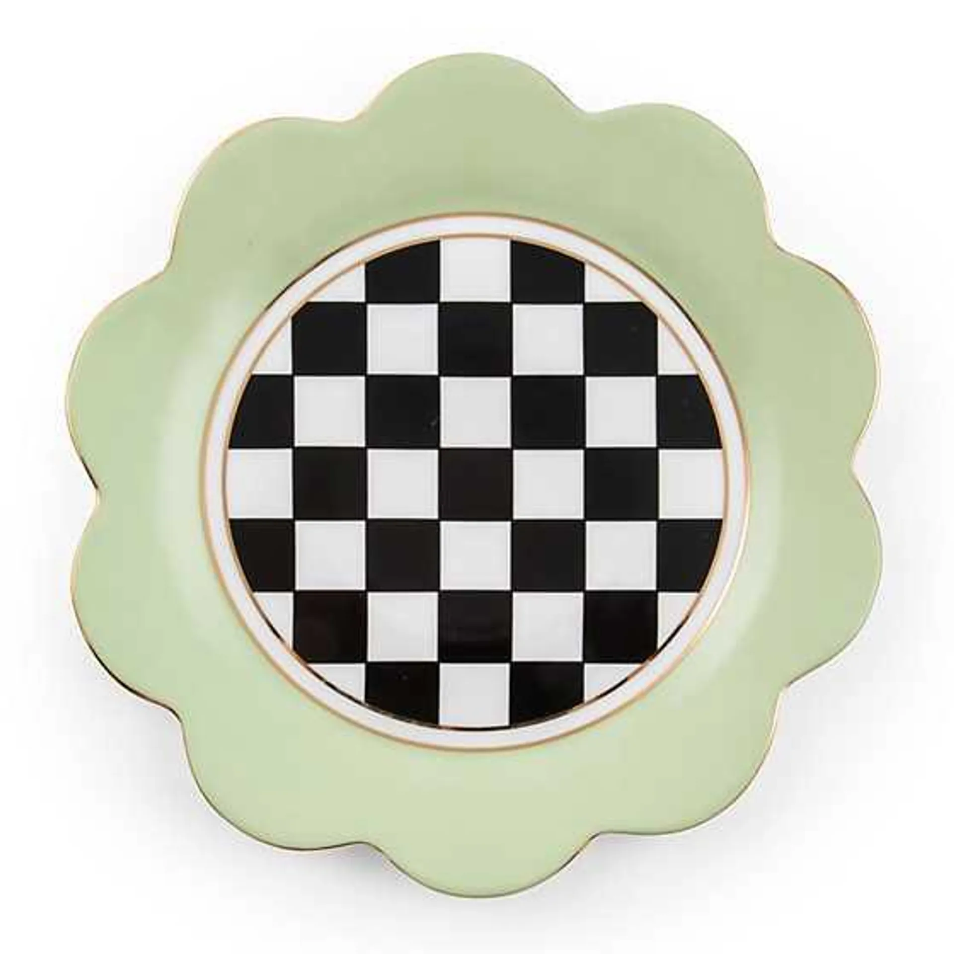 Butterfly Toile Pistachio Dinner Plate