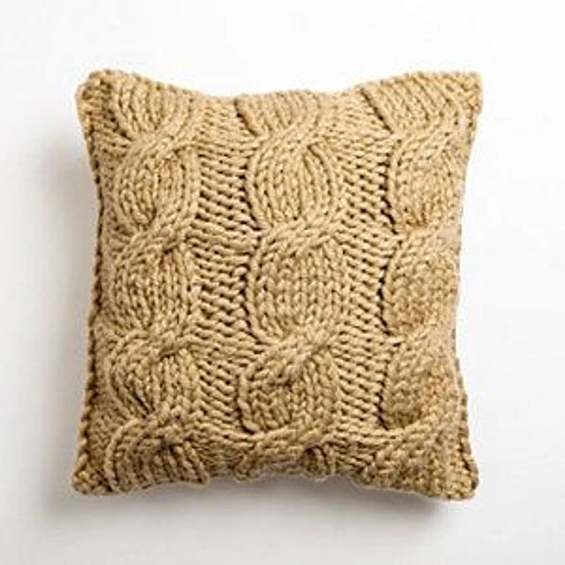 Taupe Chunky Knit Pillow