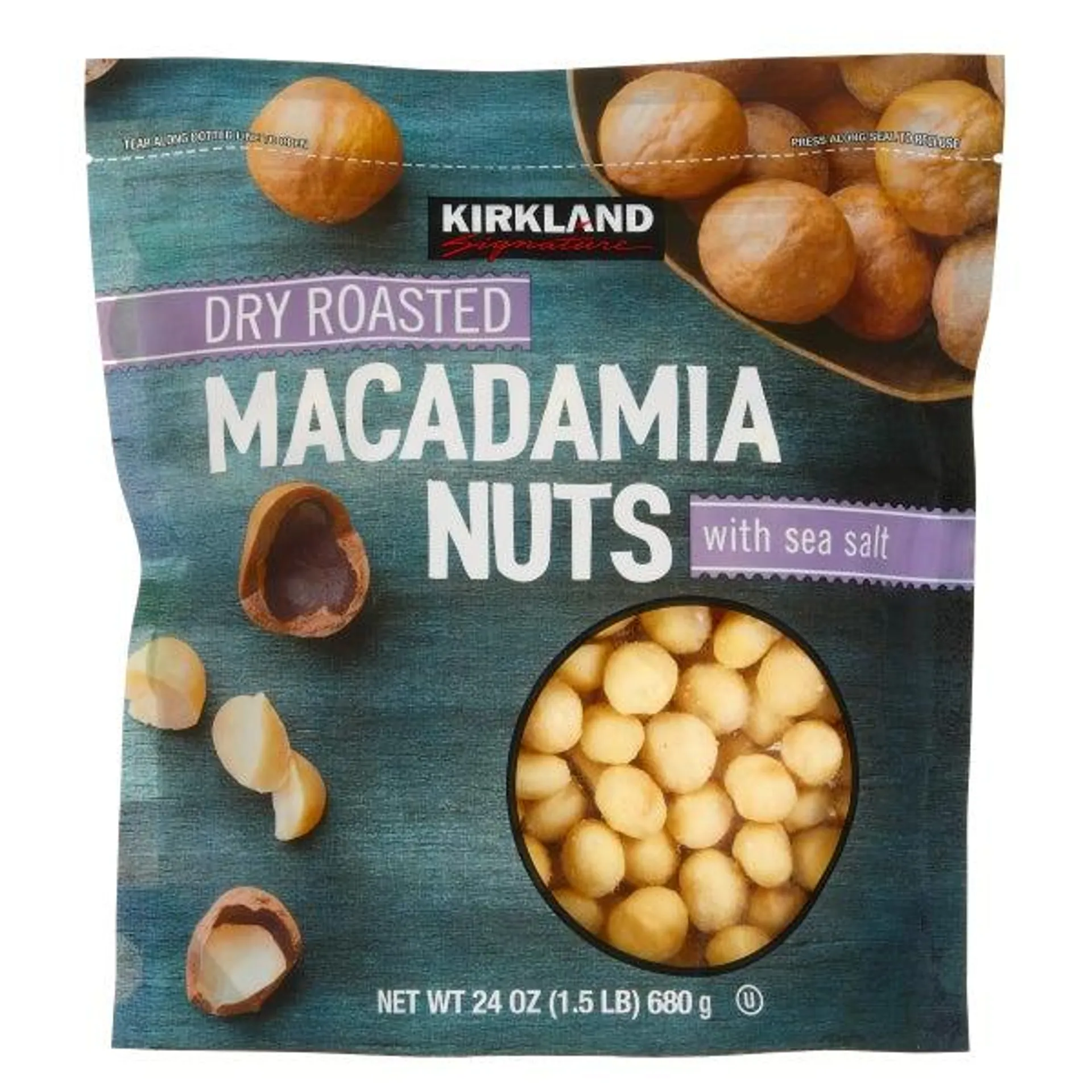 Kirkland Signature Dry Roasted Macadamia Nuts, 1.5 lbs