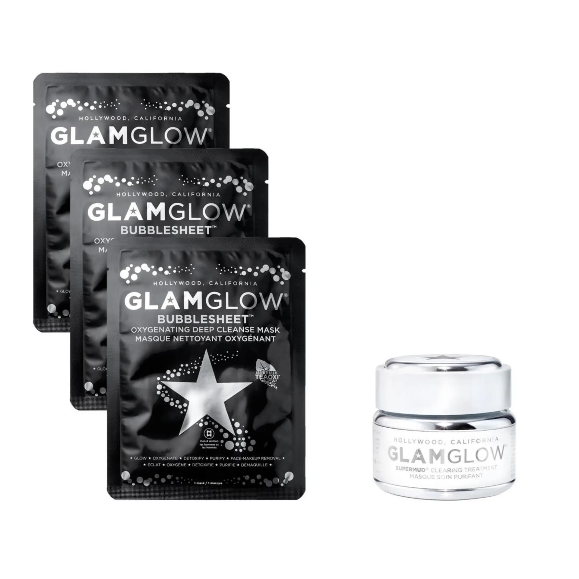 GLAMGLOW SUPERMUD Mini and BUBBLESHEET Set