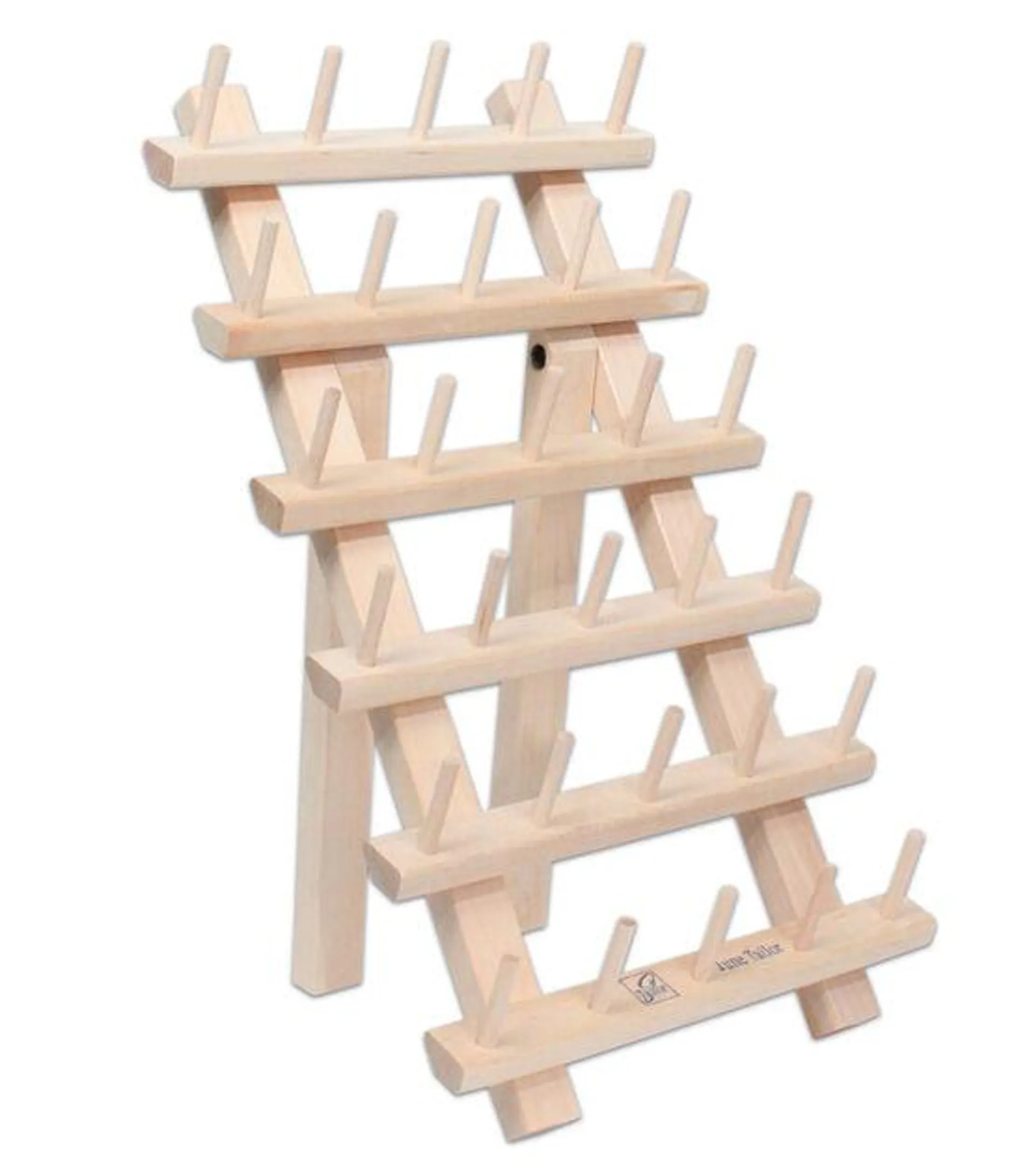 June Tailor 7.5" x 12.5" Wood 30 Spool Thread Rack With Legs