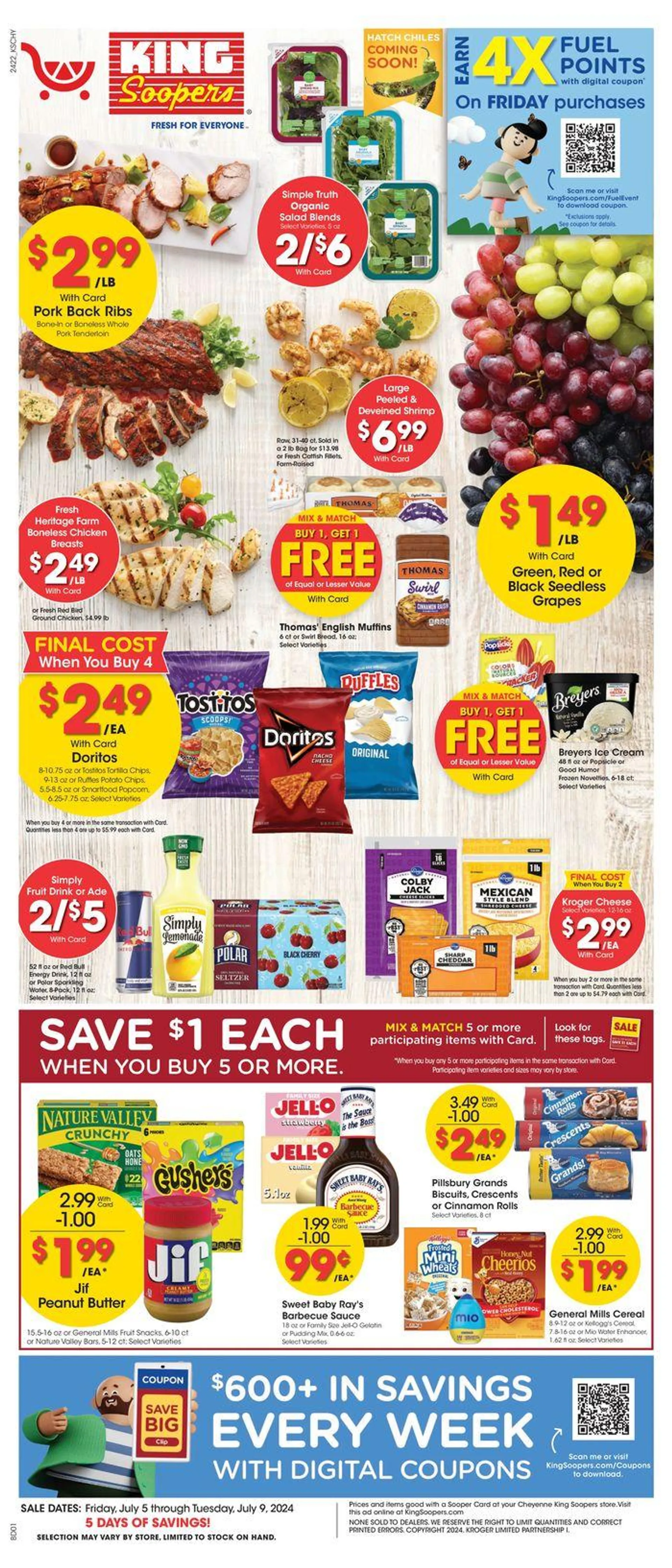 Weekly ad 5 Days Of Savings from July 5 to July 9 2024 - Page 1