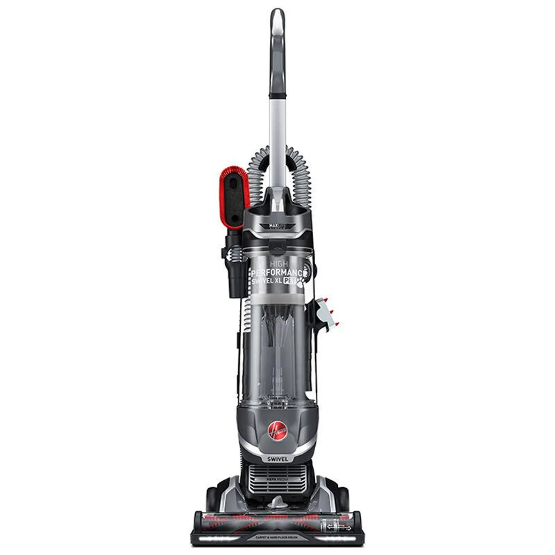 Hoover High Performance Swivel XL Bagless Pet Upright Vacuum with HEPA Filter and 3 Multi-Use Tools