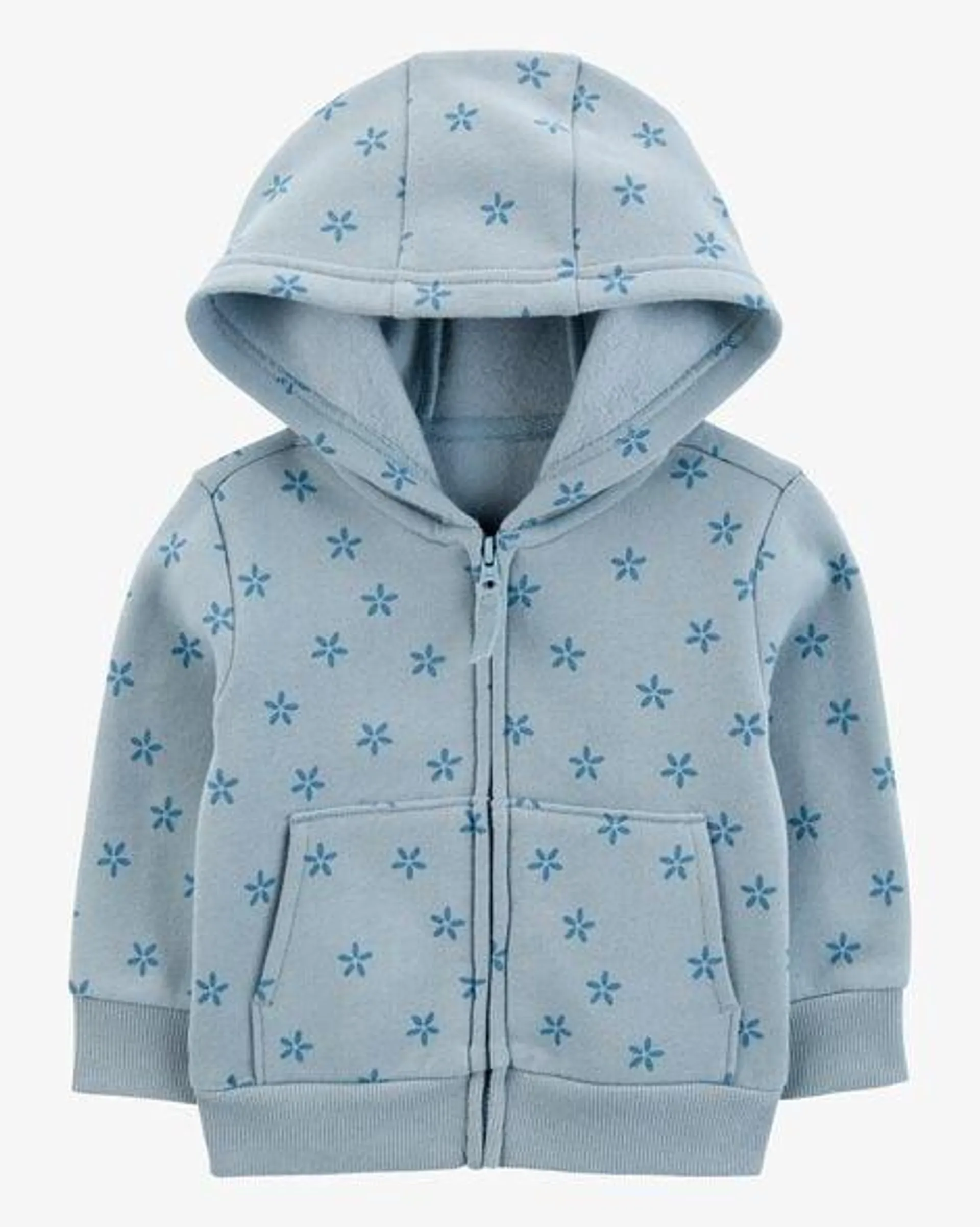 Baby Floral Zip-Up Fleece Hoodie