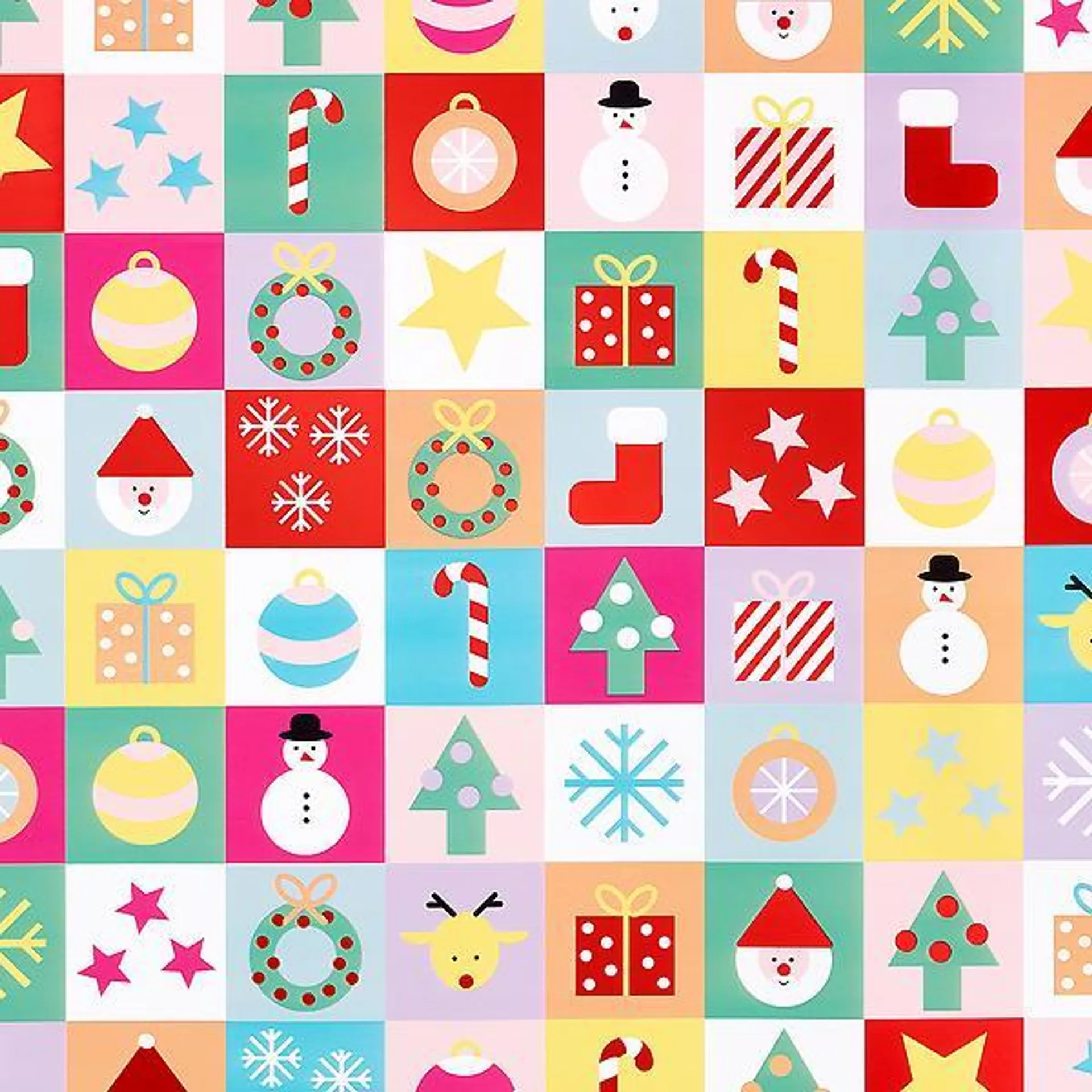 The Container Store Colorful Geometric Icons Wrapping Paper