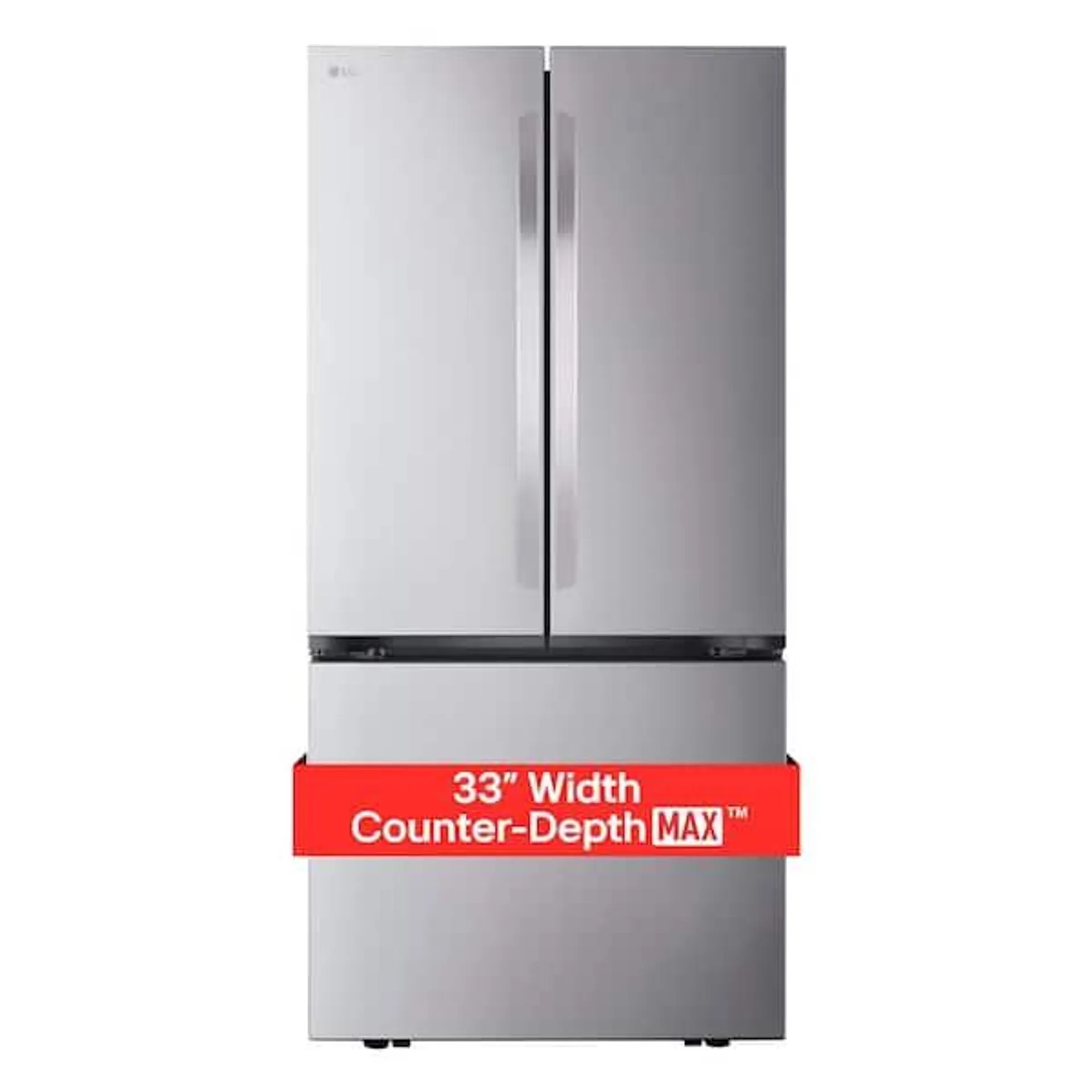 33 in. W. 21 cu.ft. SMART Counter Depth MAX French Door Refrigerator with Ice Maker in PrintProof Stainless Steel