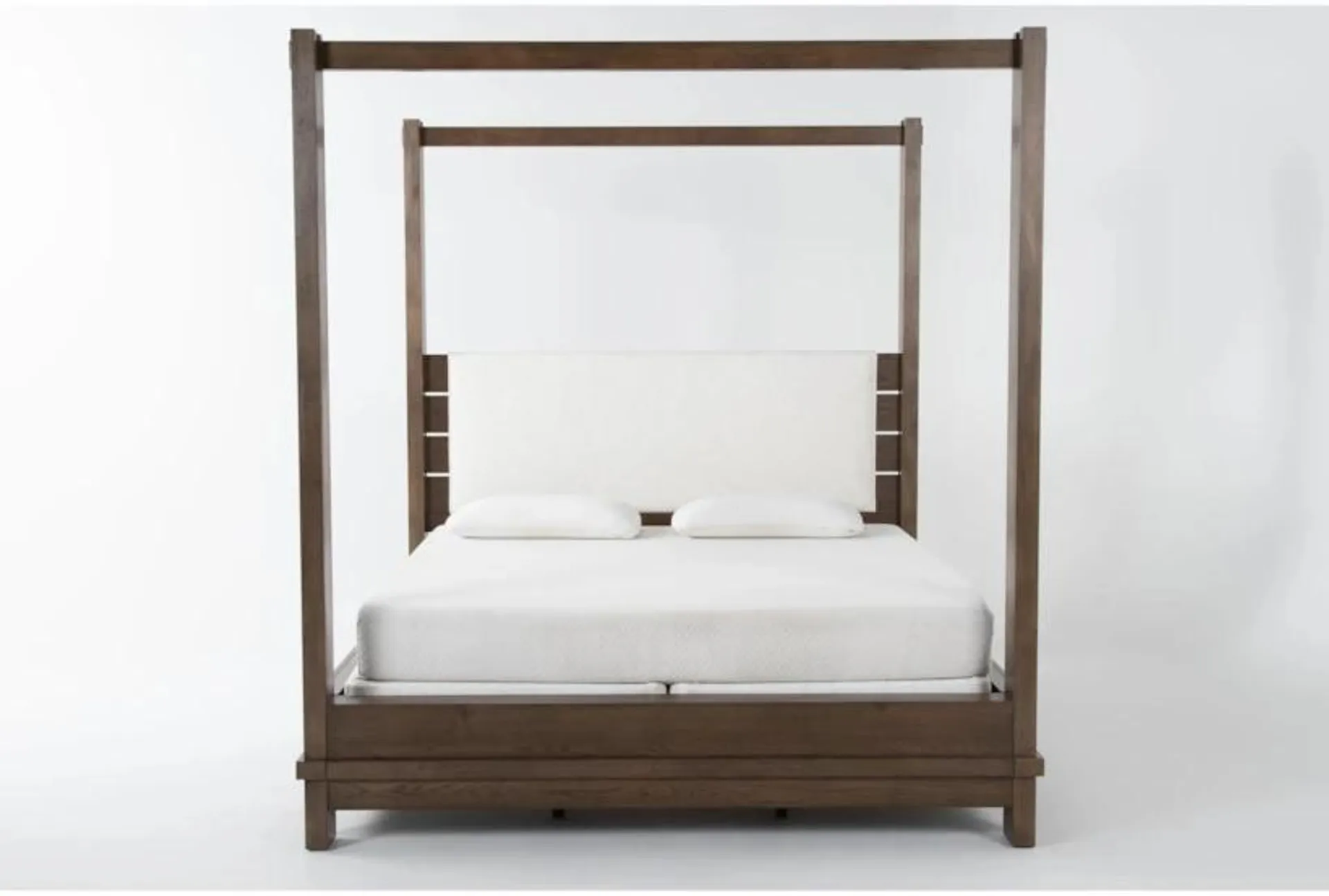 Voyage Brown Queen Wood & Upholstered Canopy Bed By Nate Berkus + Jeremiah Brent