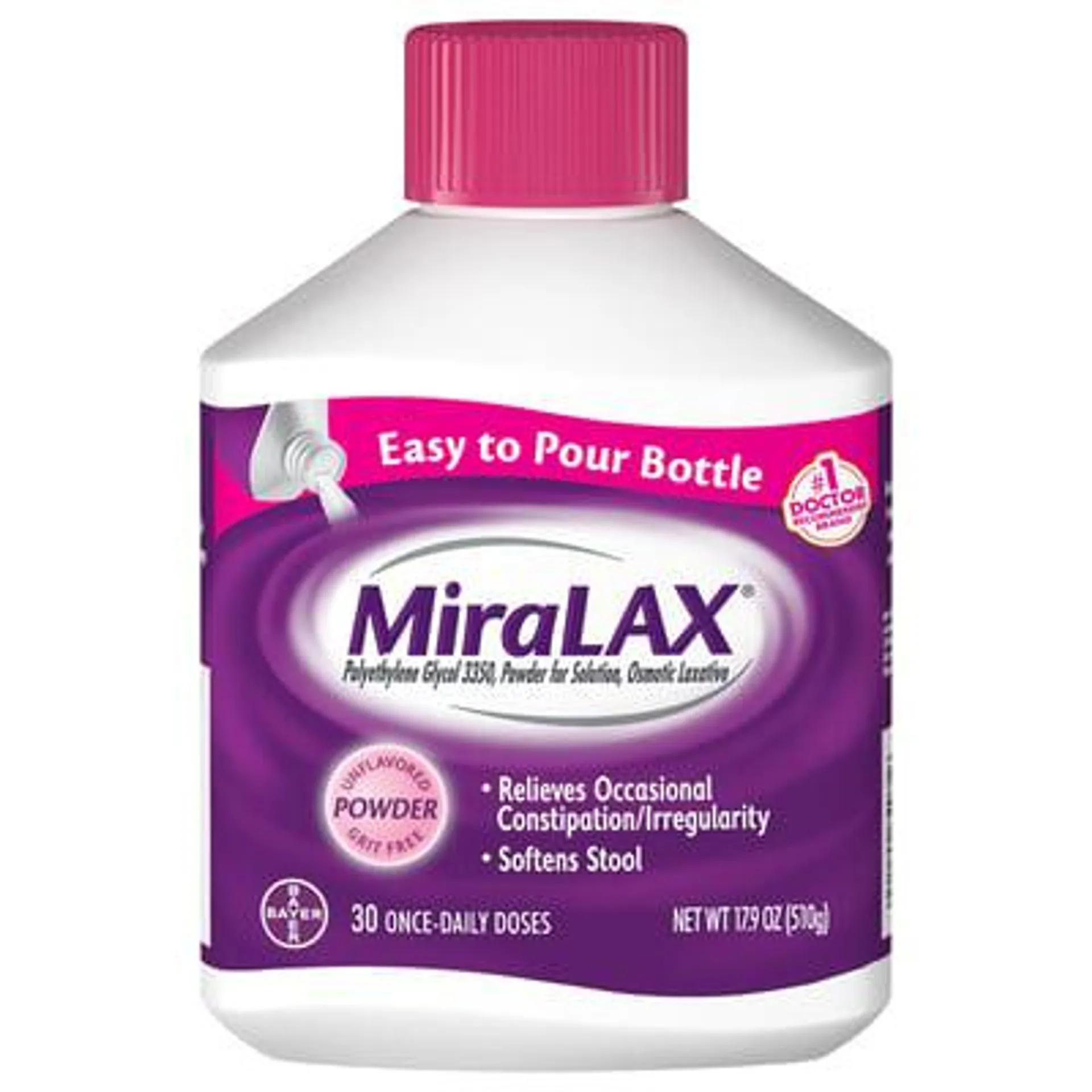 Miralax, Laxative, Osmotic, Unflavored, Powder
