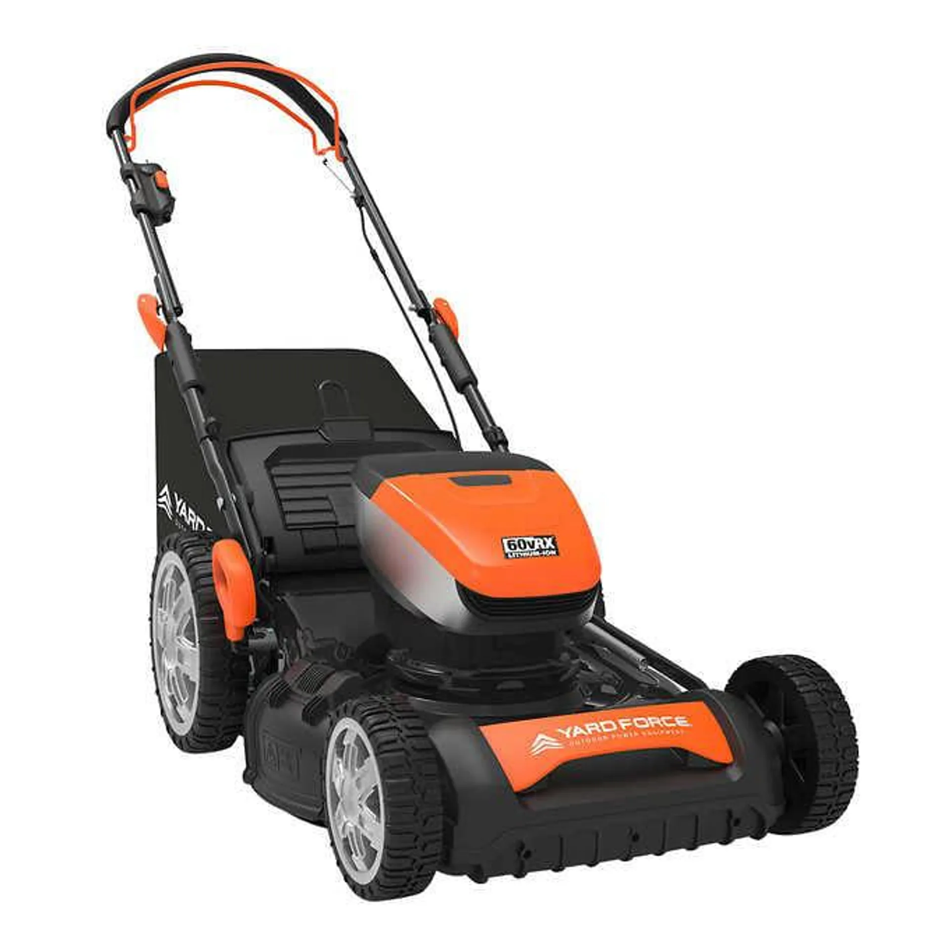 Yardforce 60v Self-Propelled Mower with 2 4Ah Batteries, Rapid Charger