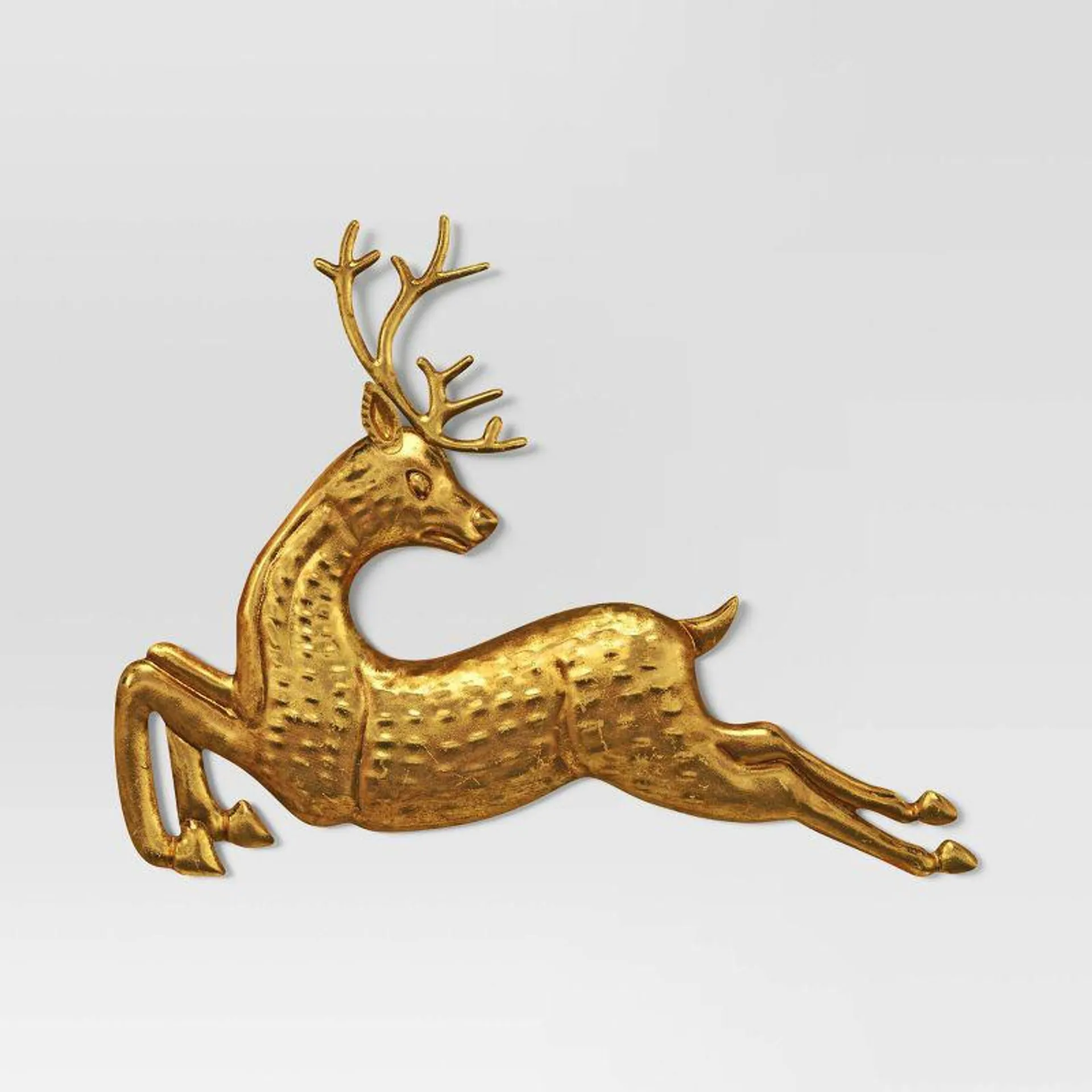 Metallic Leaping Deer Christmas Wall Décor Gold - Wondershop™