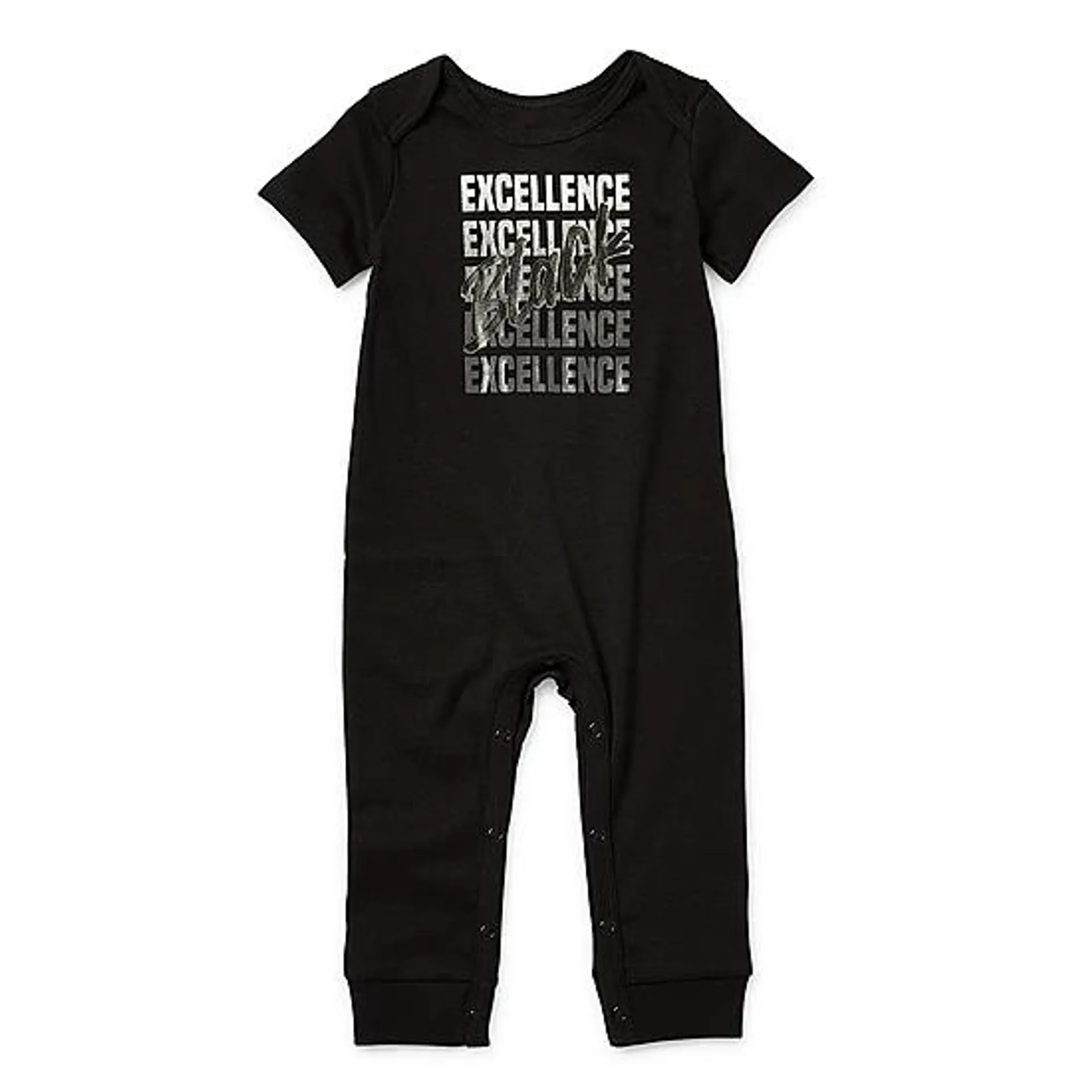 Hope & Wonder Black History Month Baby Short Sleeve 'Black Excellence' Jumpsuit