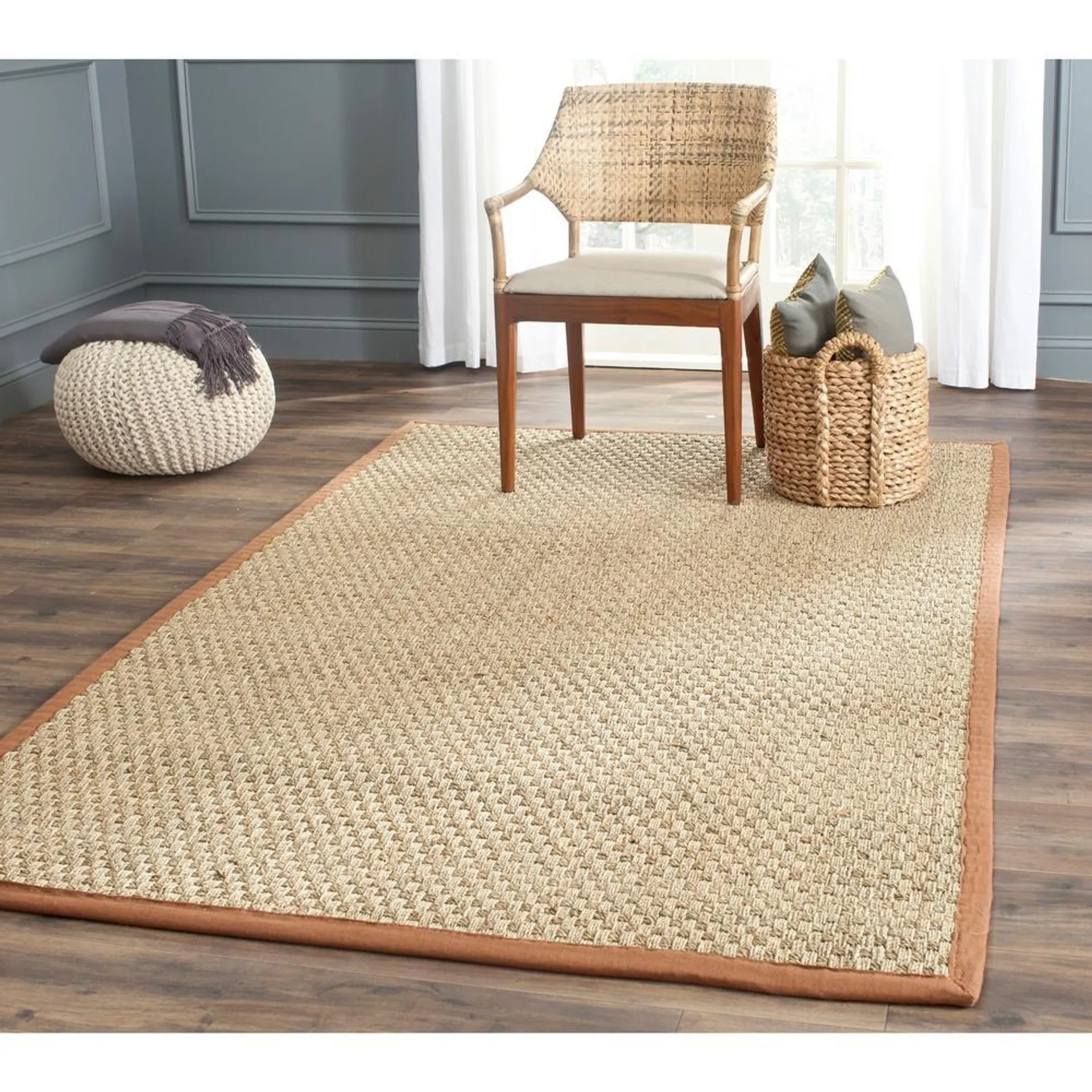 Safavieh NF114B Natural Fiber Area Rug, Natural/Brown