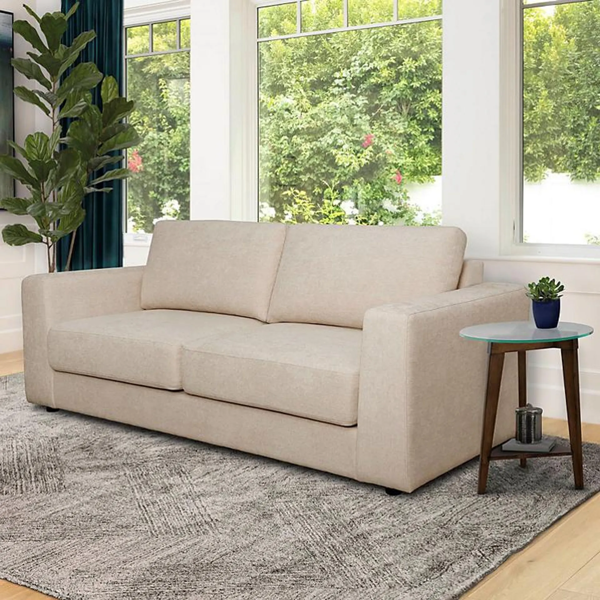 Elliot Stain-Resistant Fabric Sofa, Assorted Colors